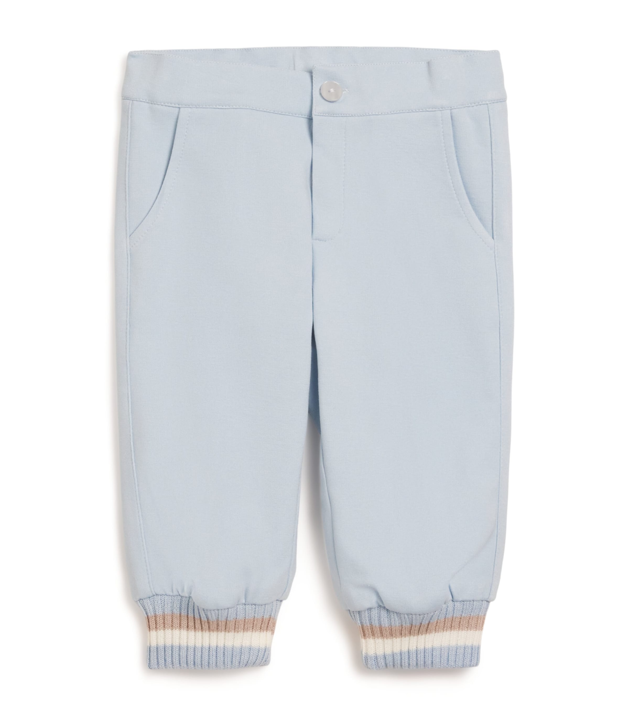 Bimbalò Jersey-trim Trousers In Blue
