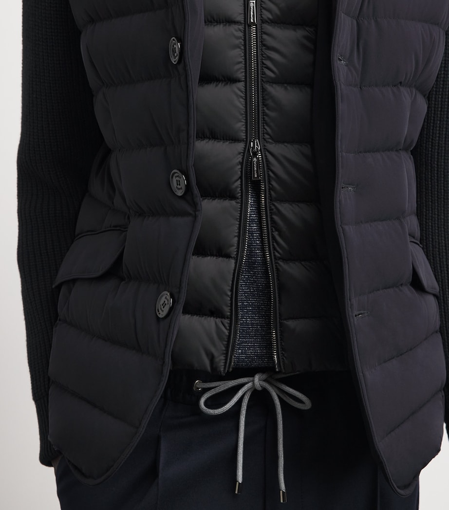 Moorer Mens Hybrid Rogers Jacket Dark Blu Image 3
