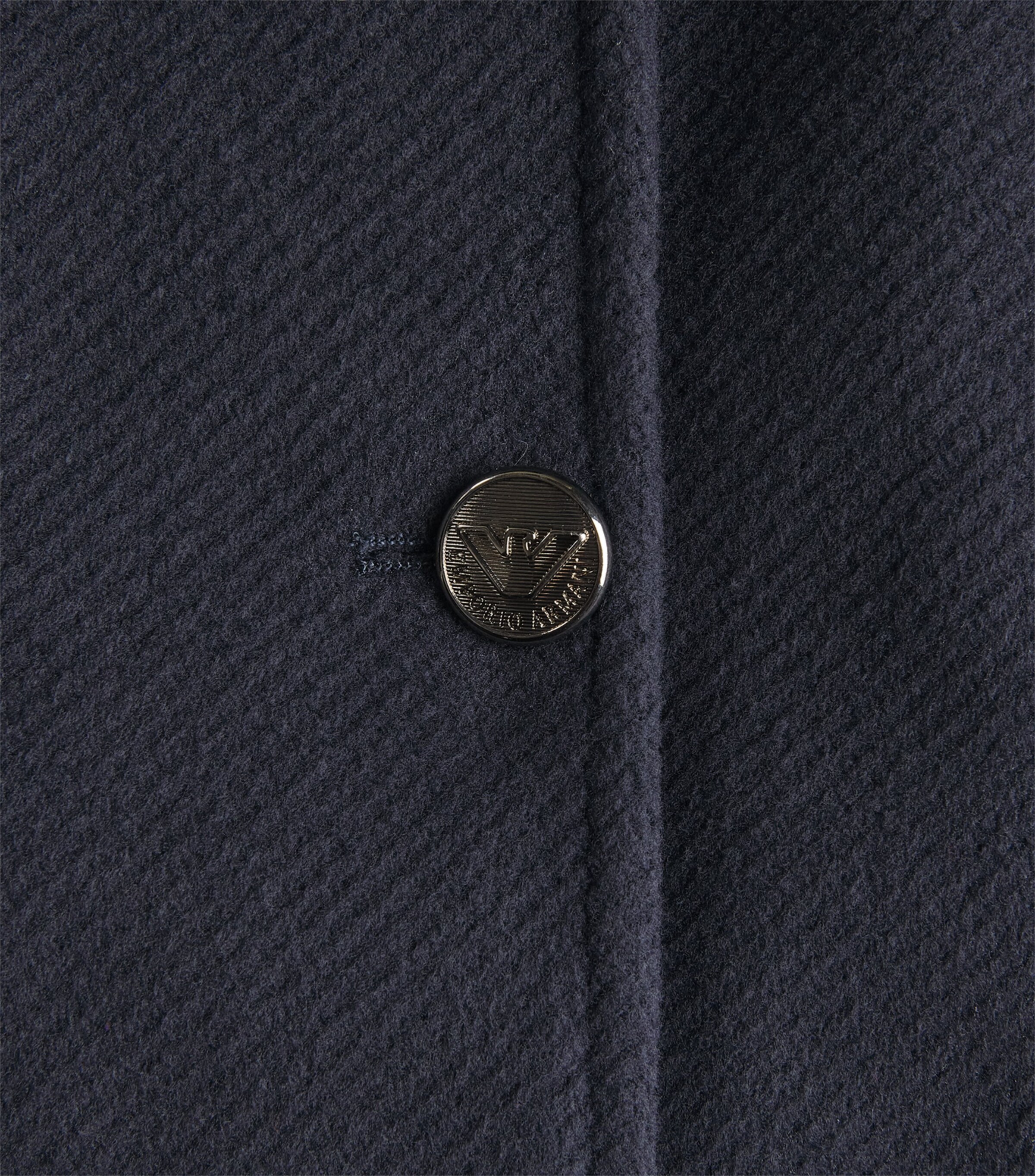 Emporio Armani Kids Belted Peacoat (6-14 Years) Iconico Blu Nvy Image 3