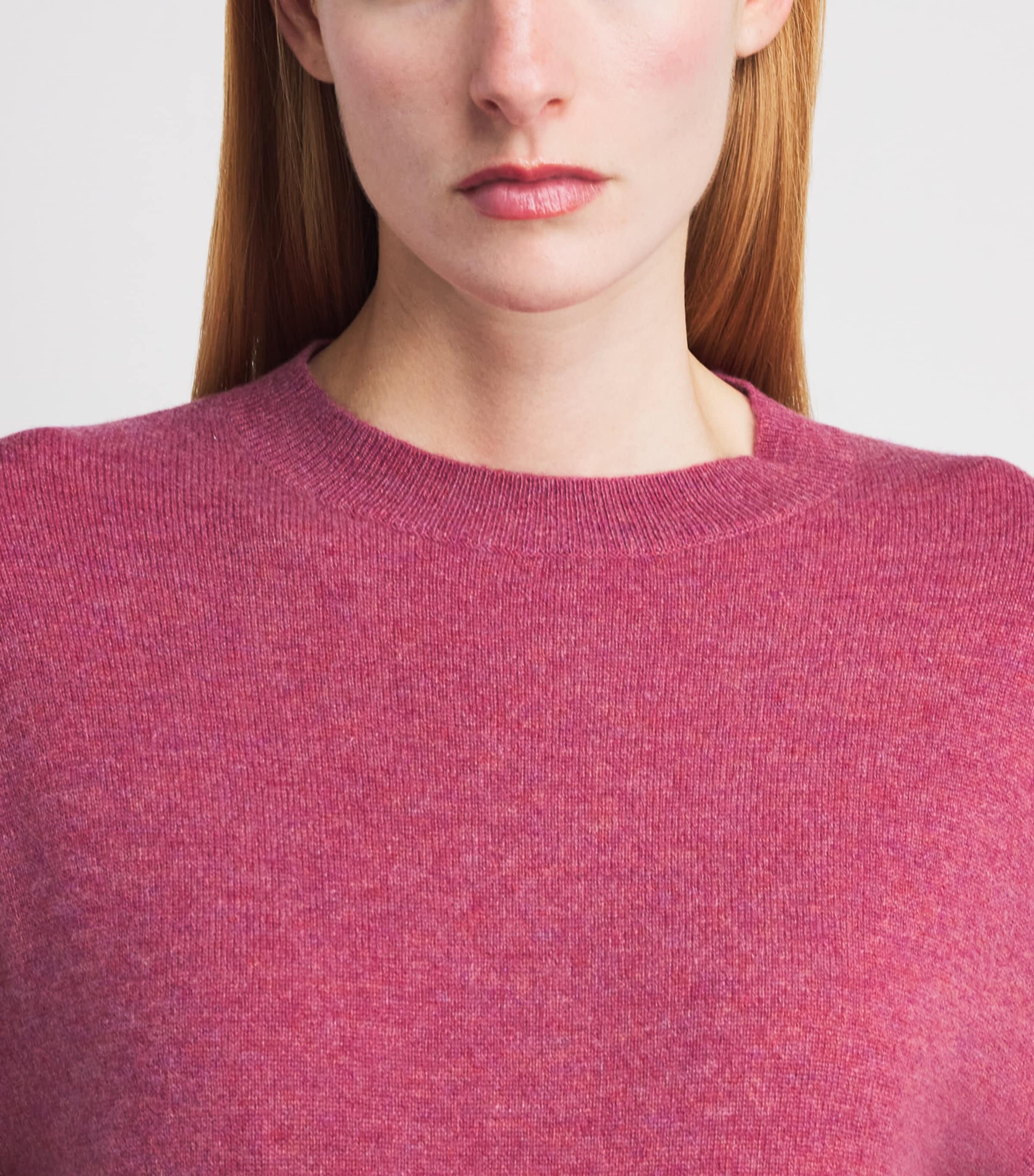 Le Kasha Womens Organic Cashmere Menorca Sweater Raspberry Image 3