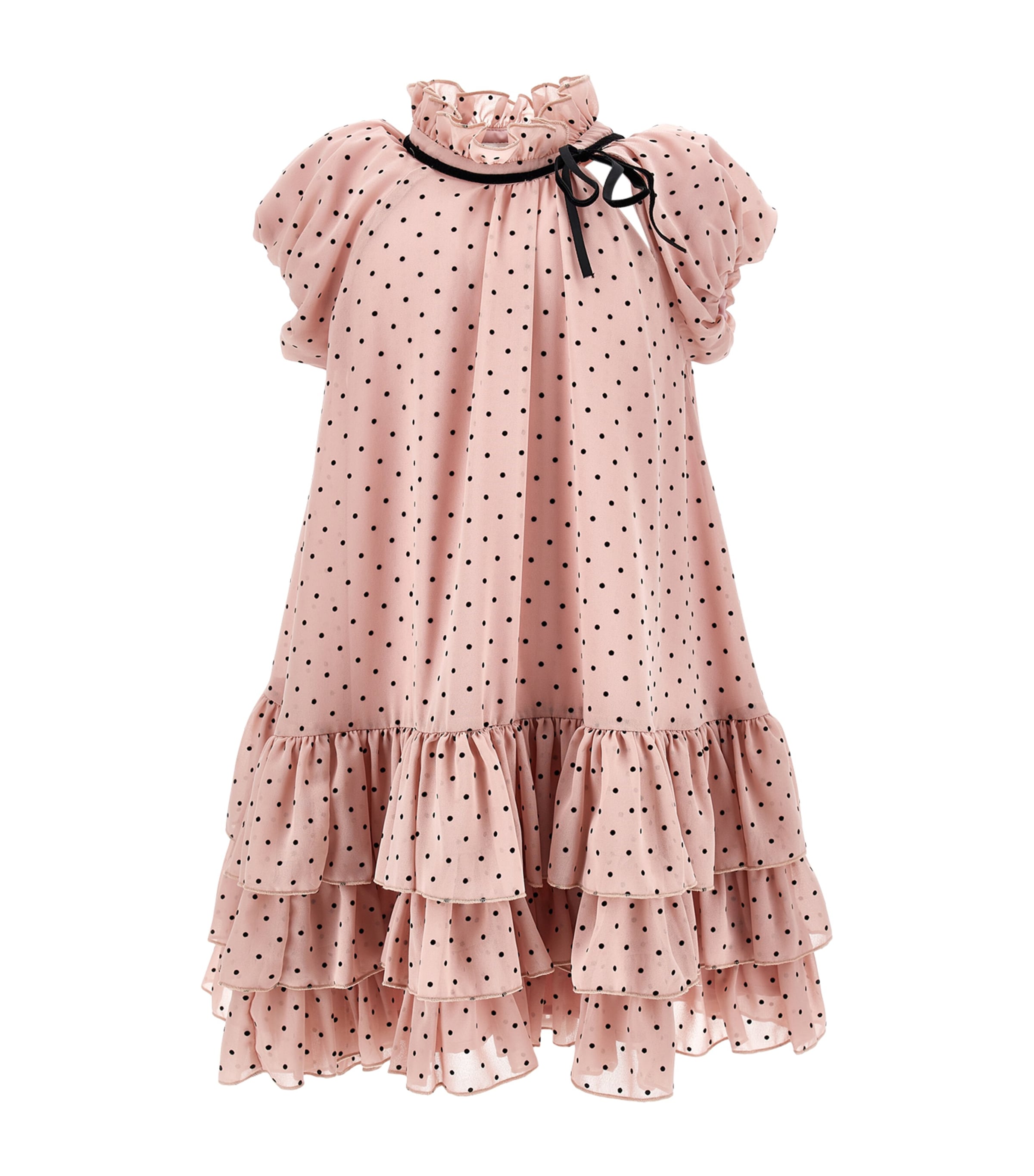 Polka-Dot Ruffled Dress (2-12 Years) ROSA ANTICO+NERO Image 1