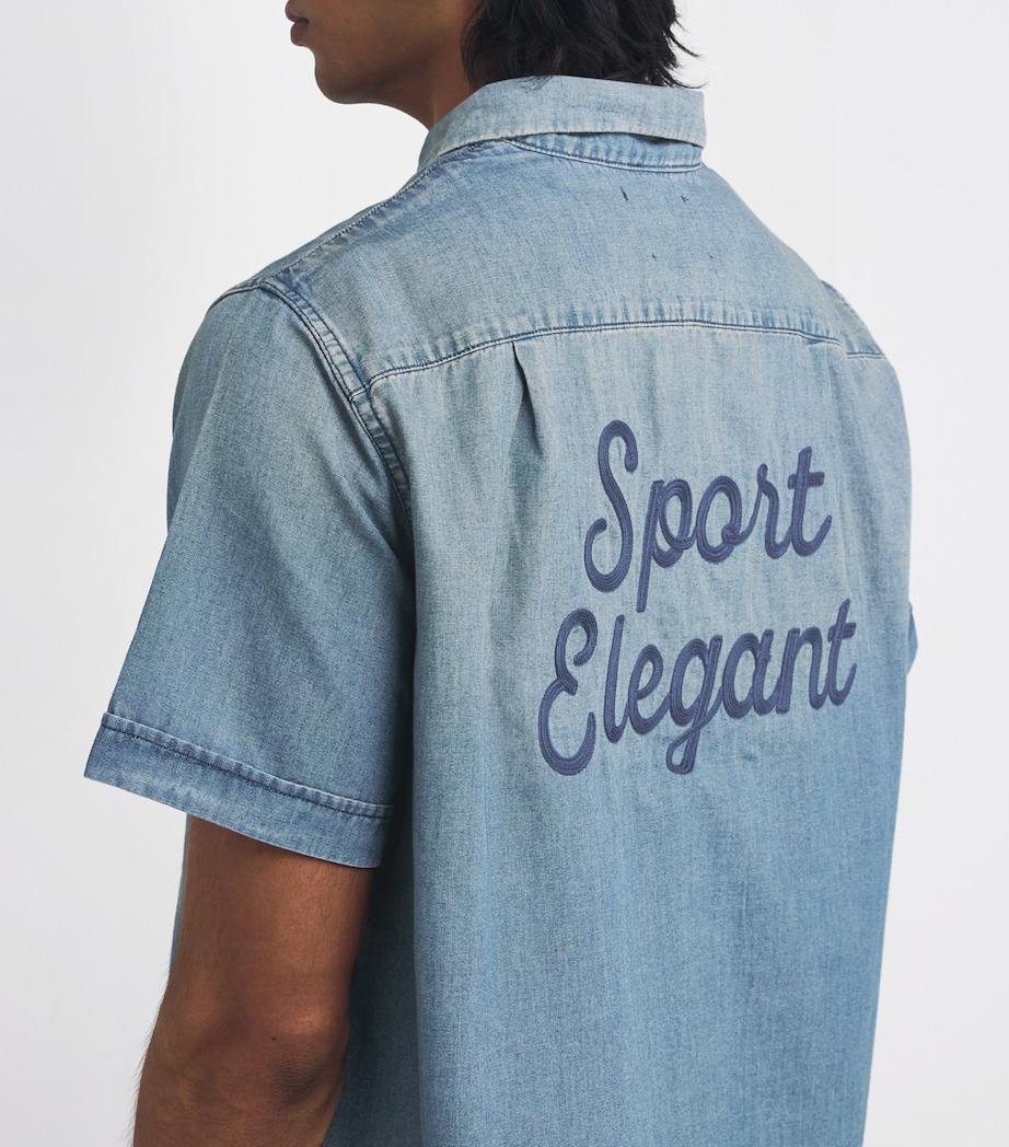 Denim Distressed Bartz Shirt INDIGO Image 6