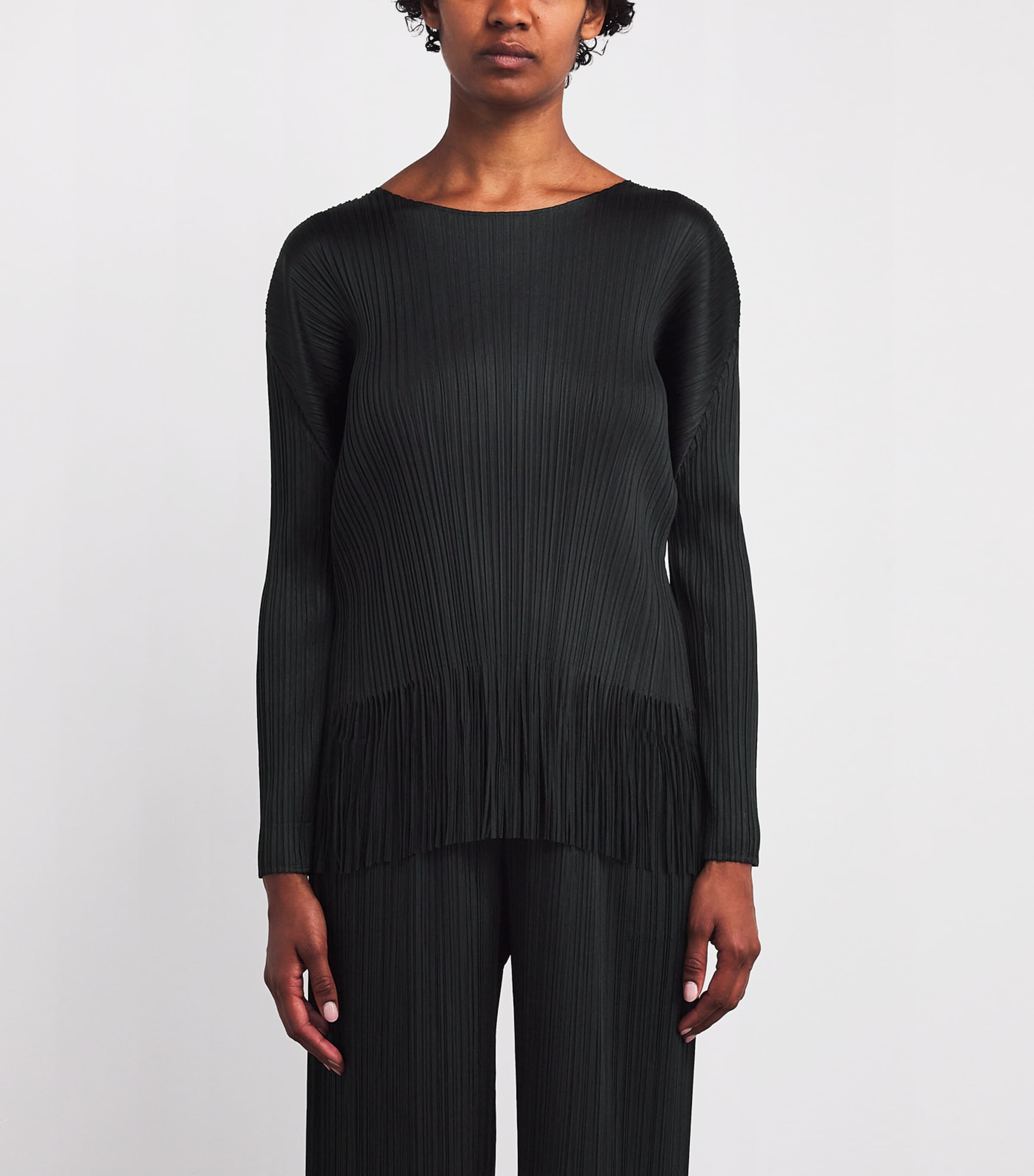 Wave Long-Sleeve Top BLACK Image 3