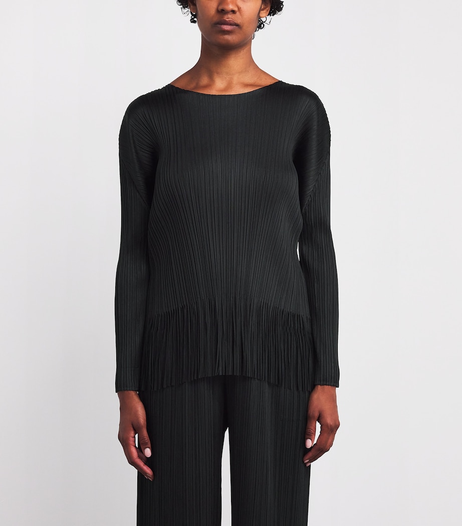 Wave Long-Sleeve Top BLACK Image 3