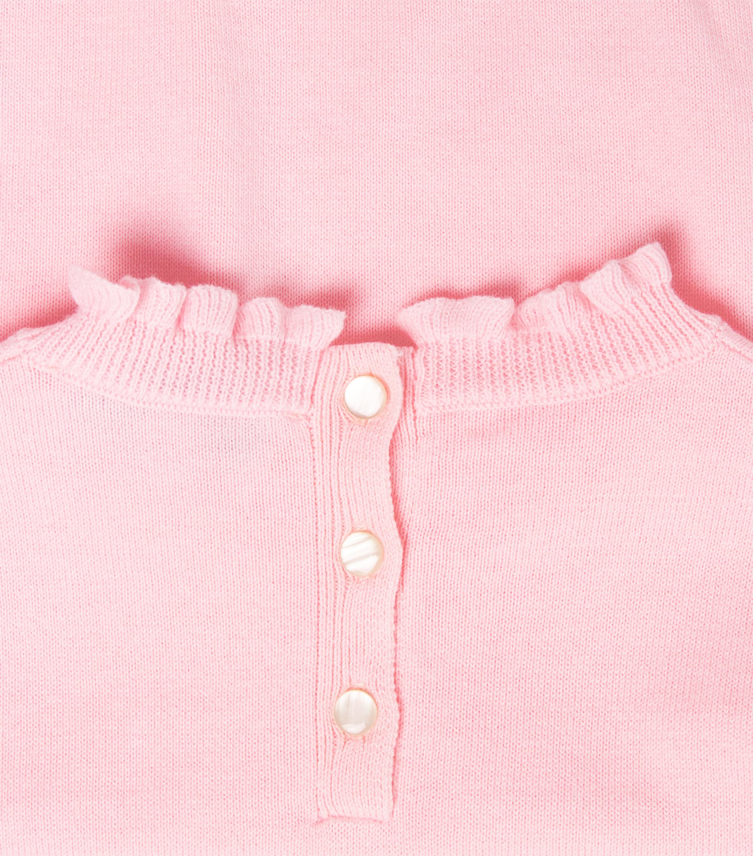 Cotton Frill-Trim T-Shirt (3-12 Years) 32AZALÉE Image 3