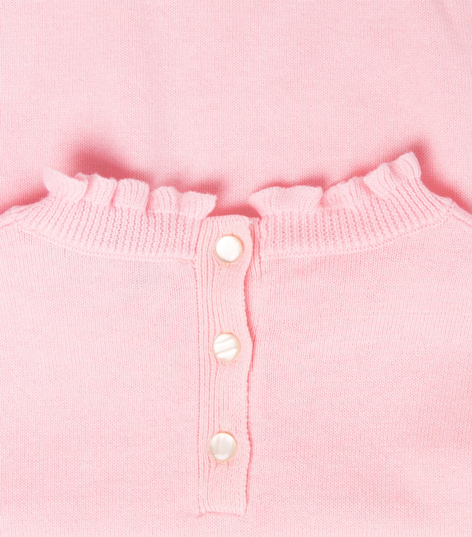 Cotton Frill-Trim T-Shirt (3-12 Years) 32AZALÉE Image 3