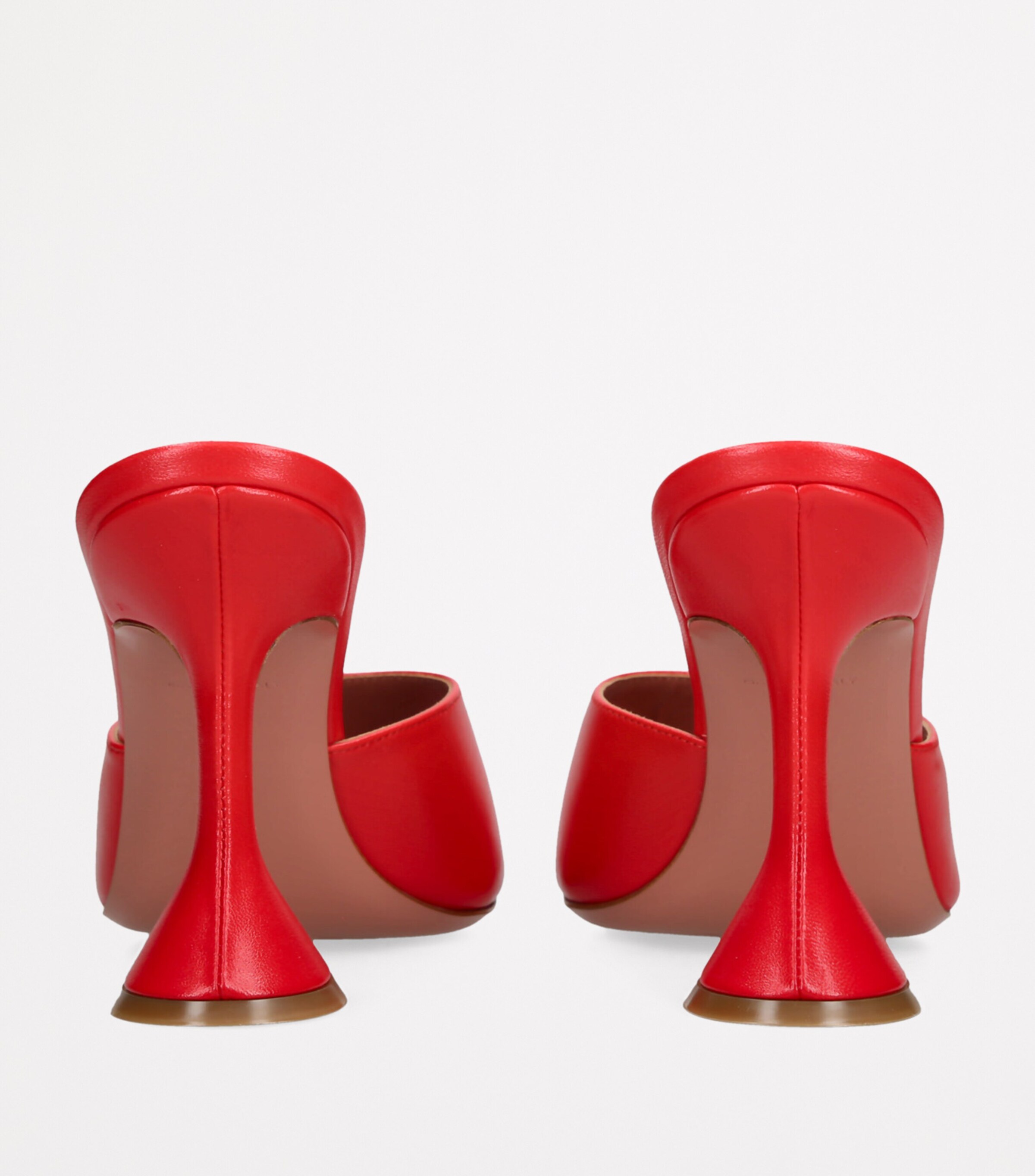Amina Muaddi Leather Lupita Slippers 95 Red Image 2