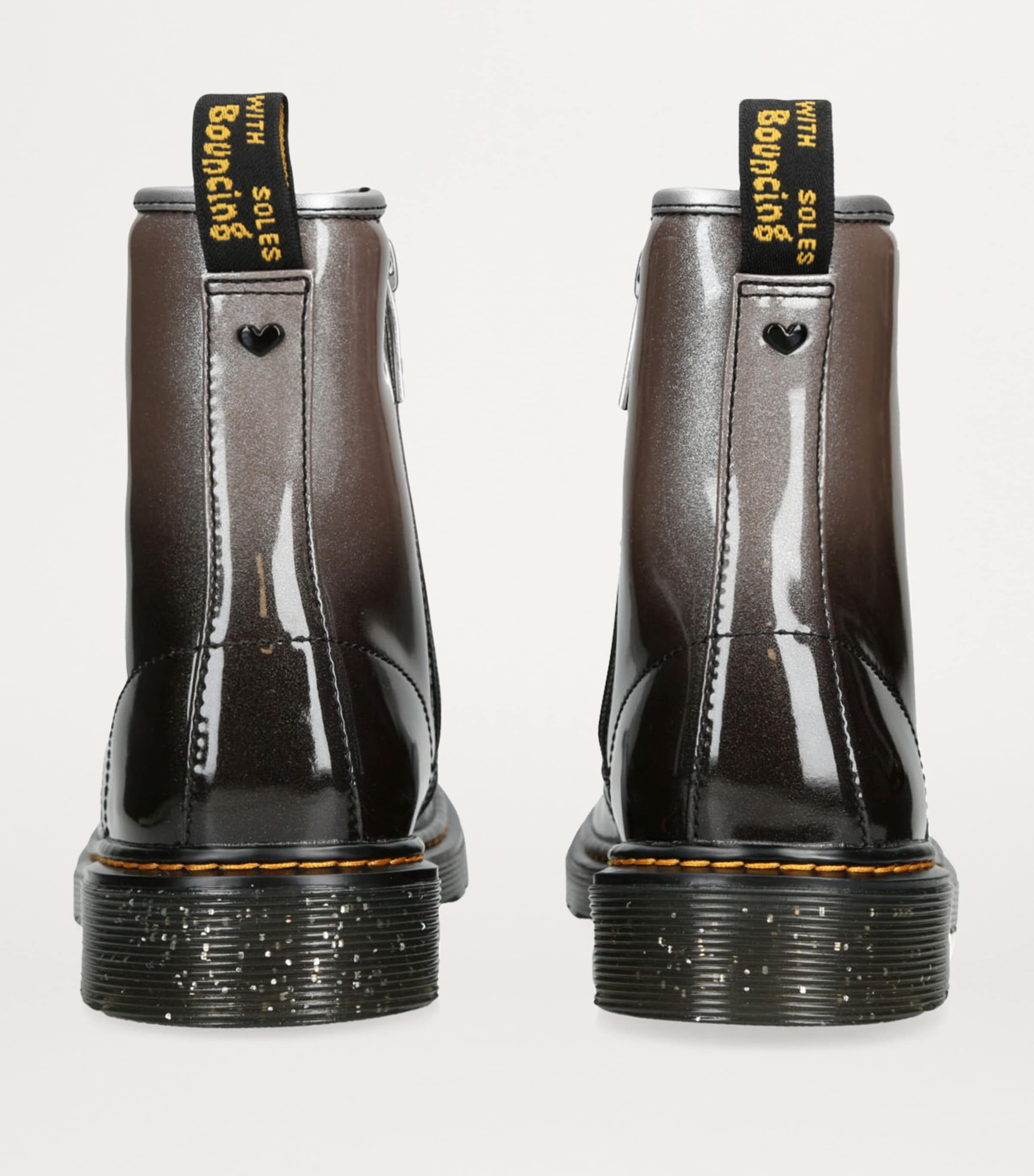 Silver Gradient Dr Martens Eye Patent Boot Martens Silver Glitter