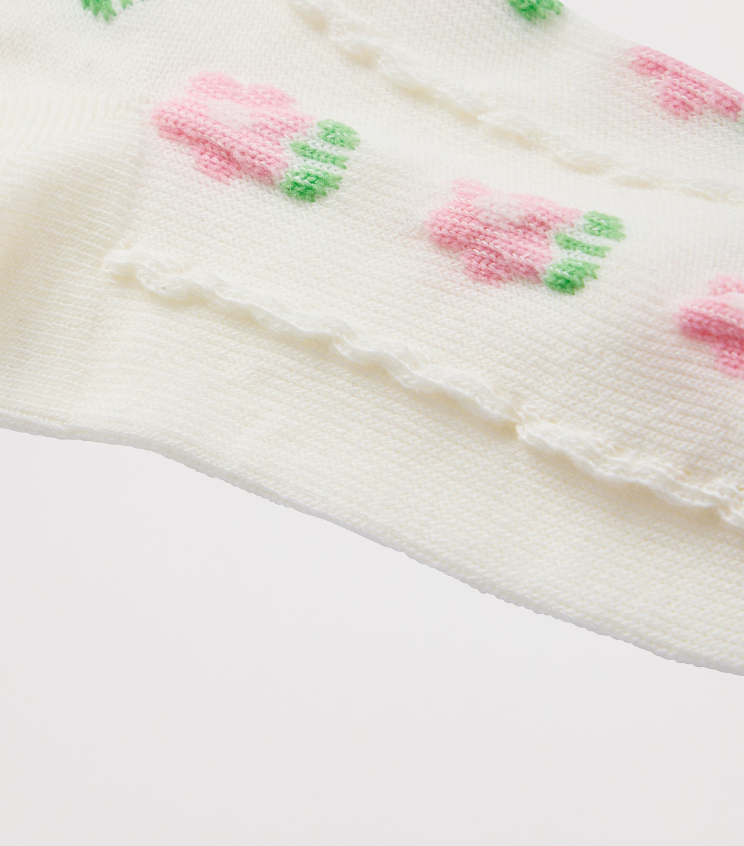 Miki House Floral Chieco Saku Frill Socks Image 2