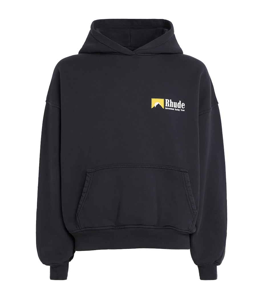 Cotton Rhude International Racing Hoodie VINTAGE BLACK/ 0027 Image 1