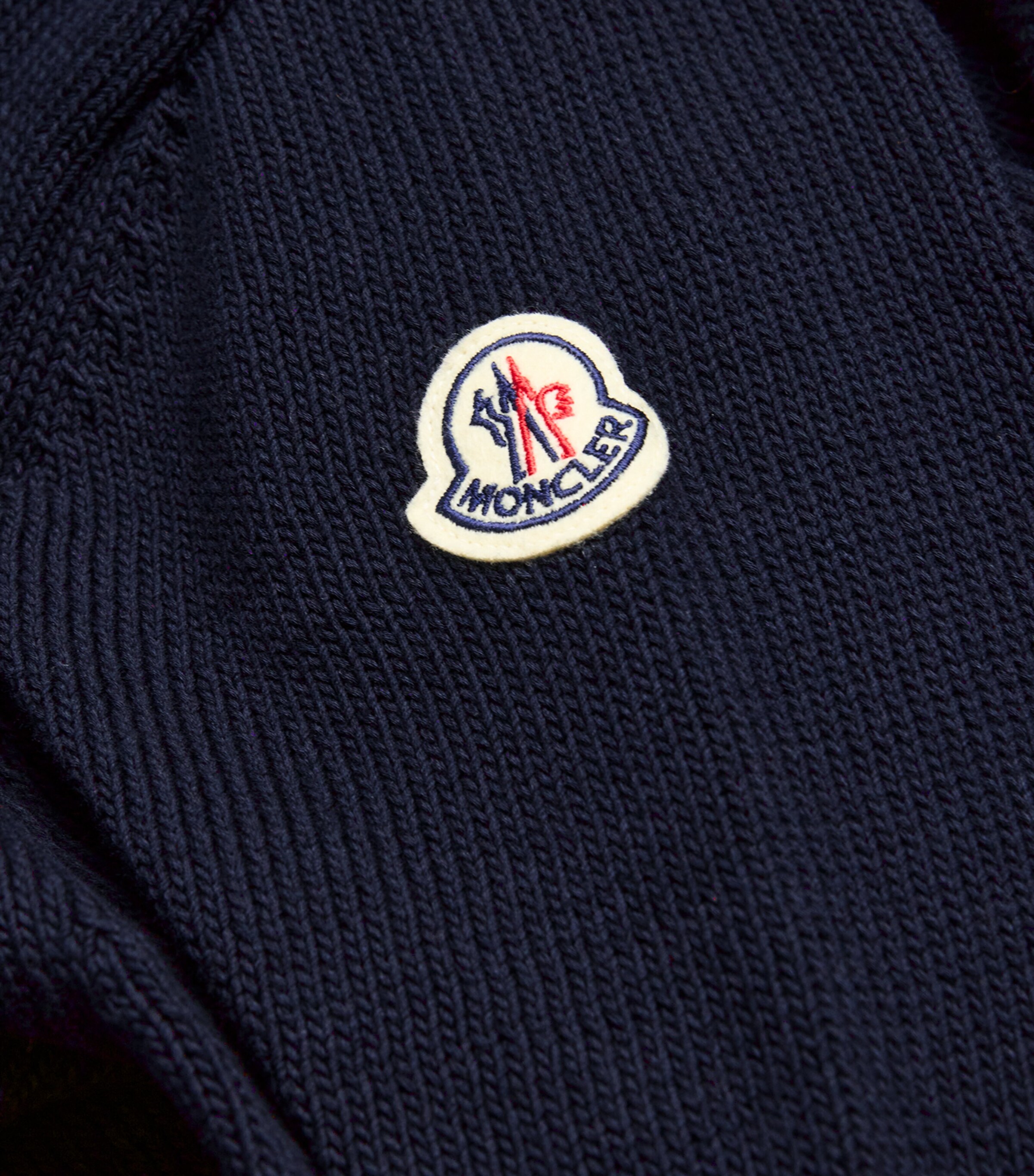 Moncler Blue Cotton Crew-Neck Sweater | Harrods US