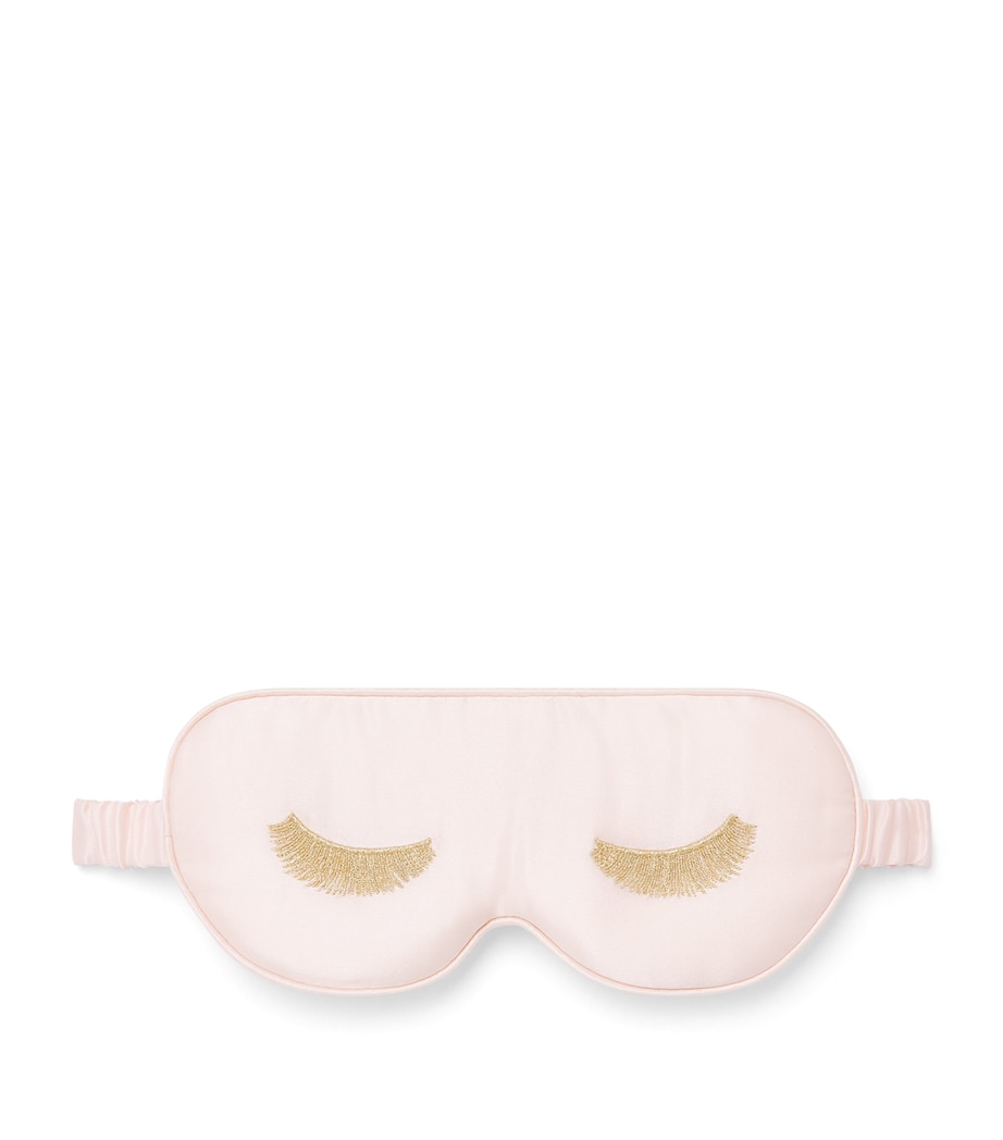 MANITO Womens Mulberry Silk Eyelash Sleep Mask Ballet Pink Image 1