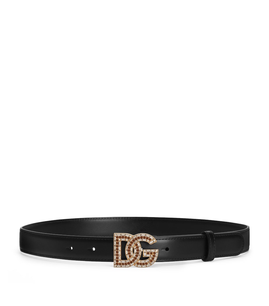 Calfskin Logo Belt 80999-BLACK Image 1