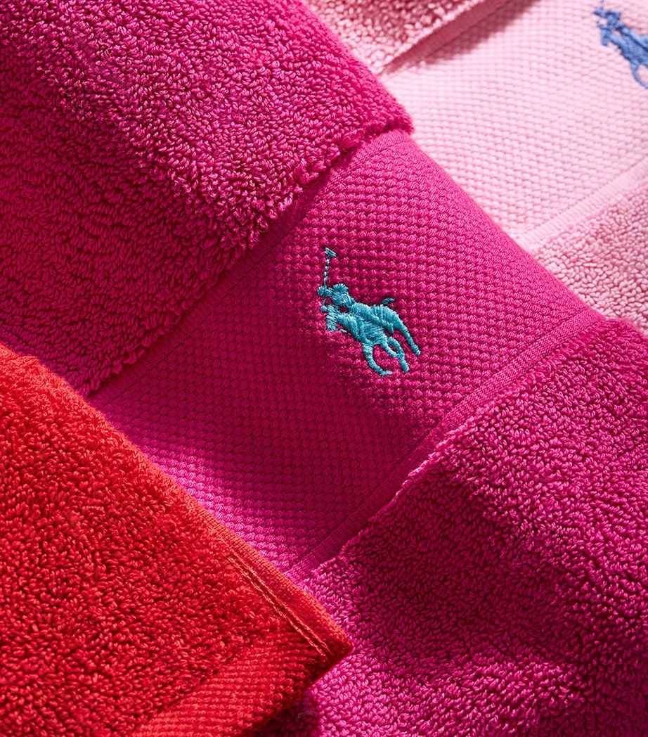 Polo Player Bath Towel (70cm x 140cm) SKY PINK Image 5