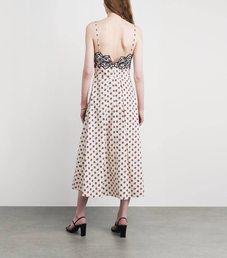 Claudie Pierlot Womens Cotton Poplin Maxi Dress Light Print Image 4