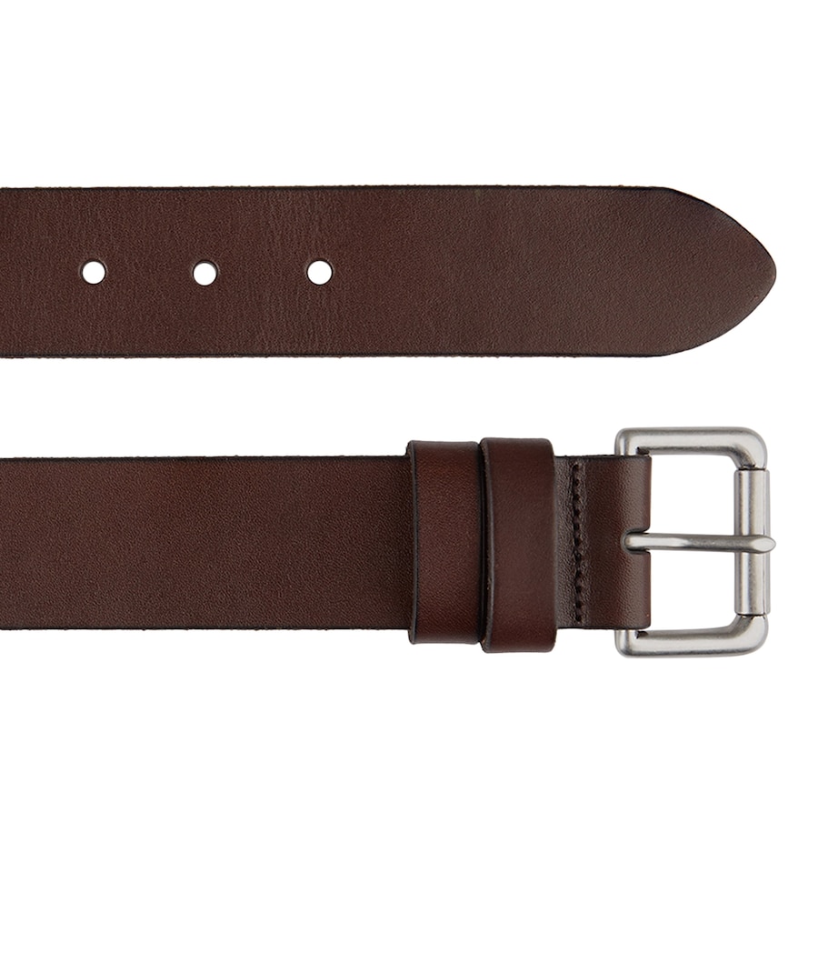 Leather Harness Dress Belt BROWN Image 7