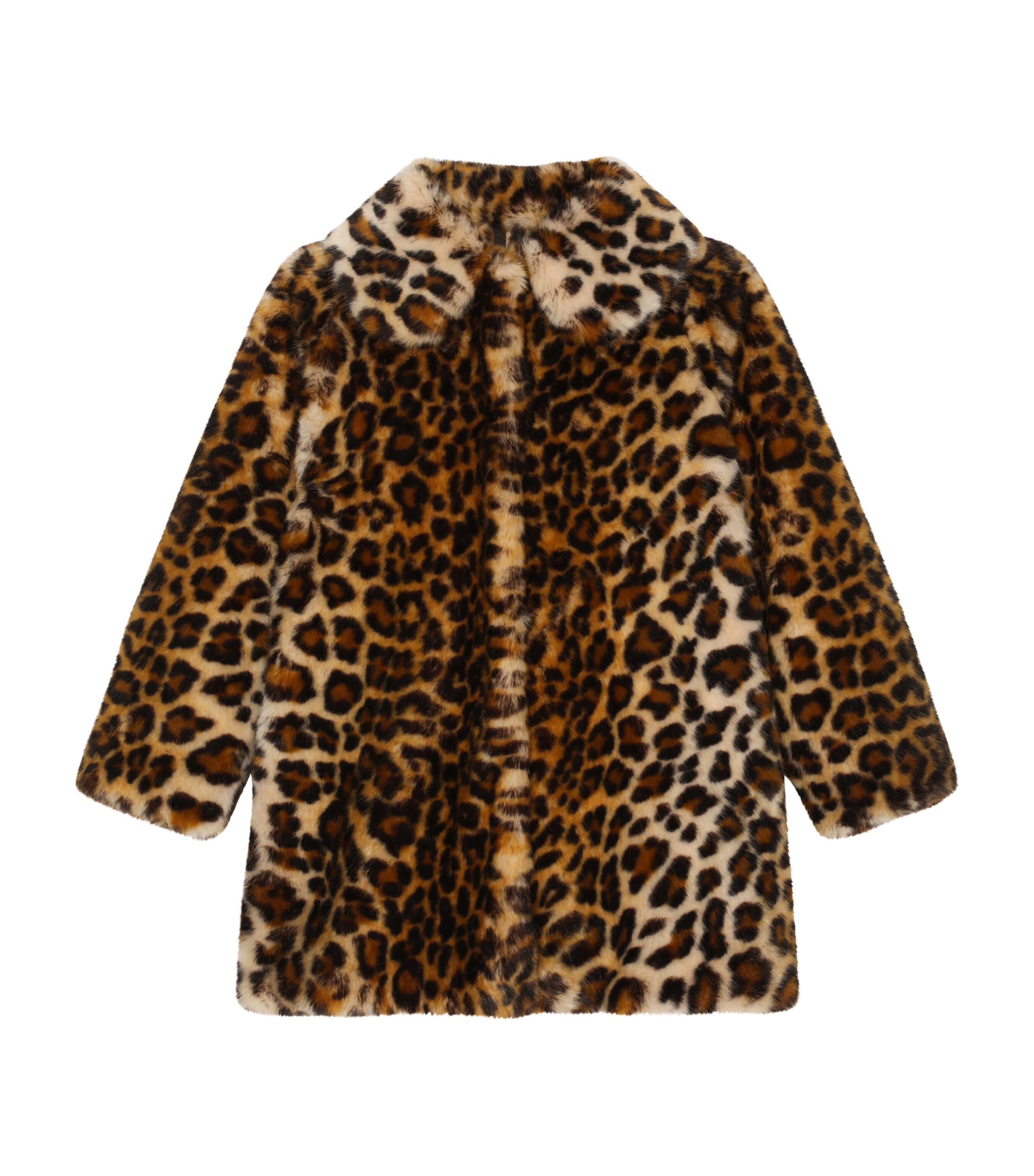 Dolce & Gabbana Kids' Leopard-print Faux Fur Coat In Animal Print