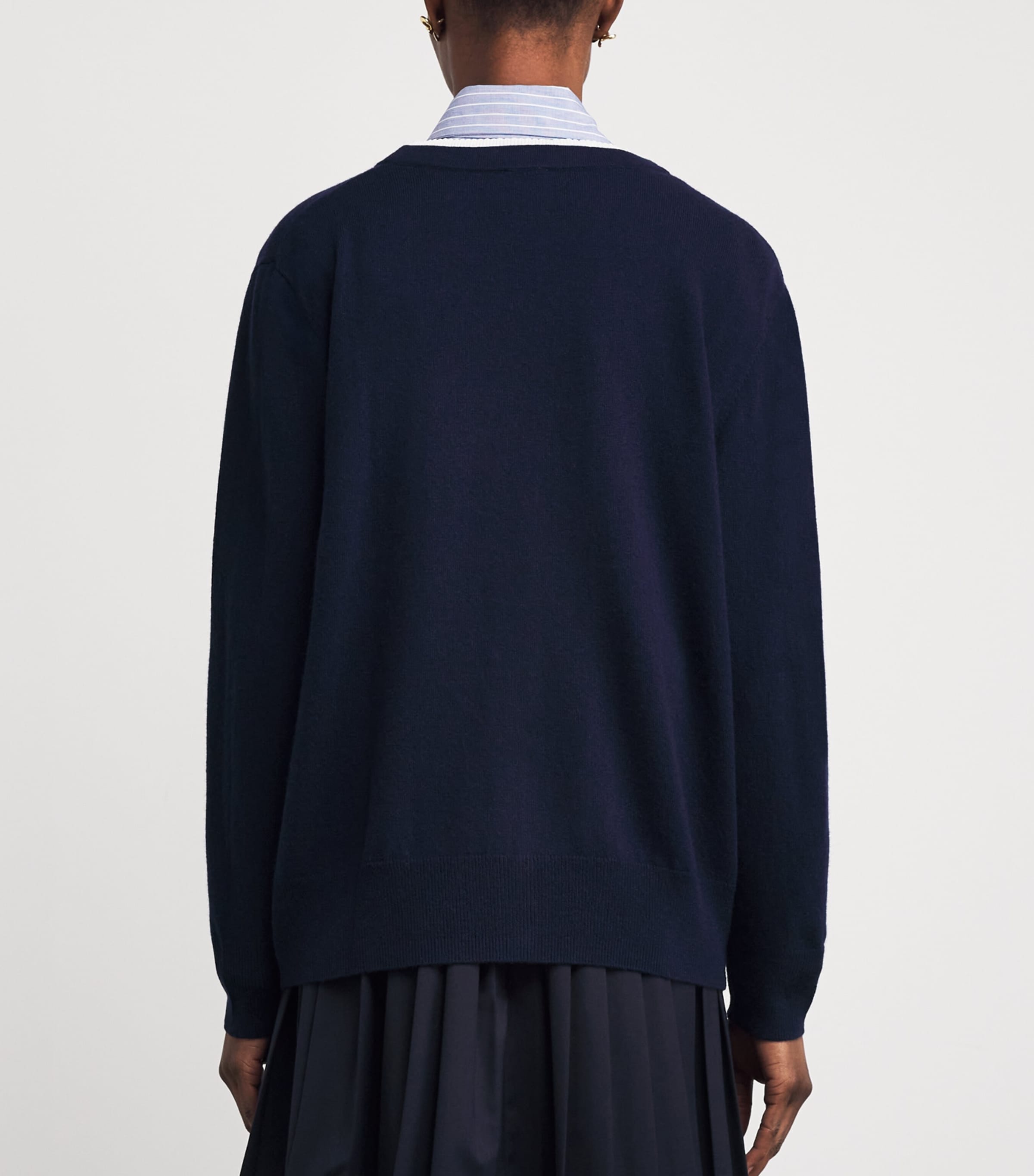 Wool-Cashmere Cardigan NAVY BLUE Image 5