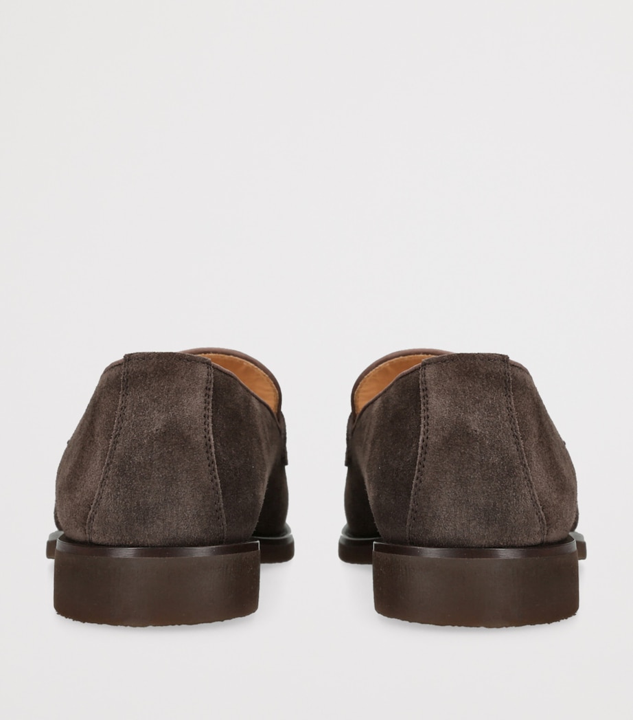 Suede Penny Loafers DARK BROWN Image 2