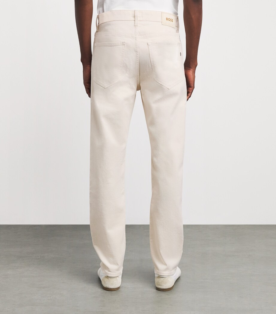 BOSS Mens Slim-Fit Jeans Open White Image 5