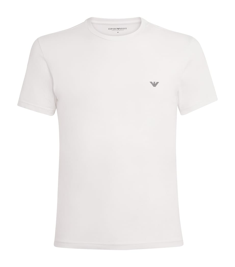 Stretch-Cotton Eagle Logo Crew-Neck T-Shirt U0002 WHITE Image 1