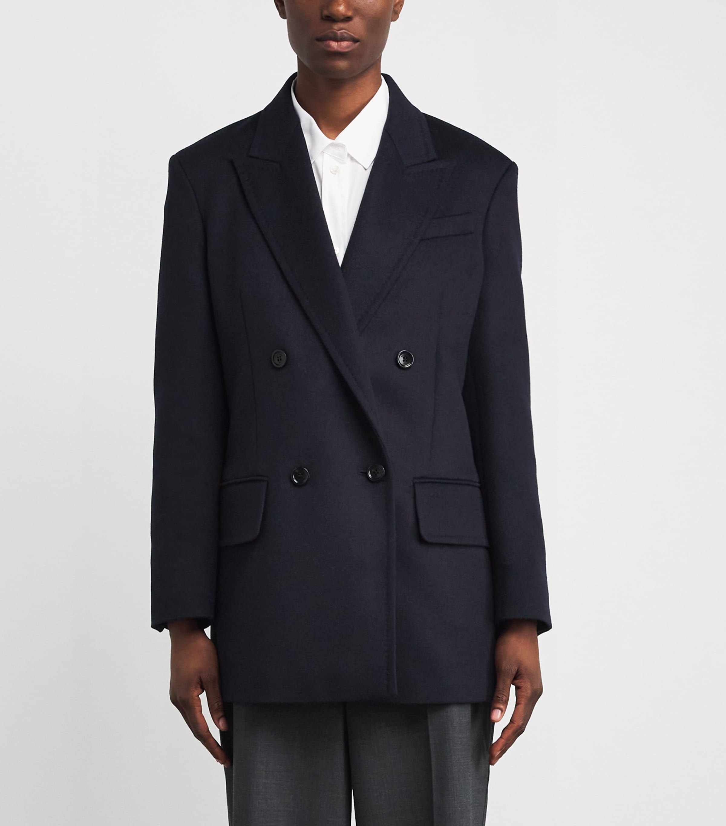 Camel Hair Double-Breasted Blazer ULTRAMARINE Image 3