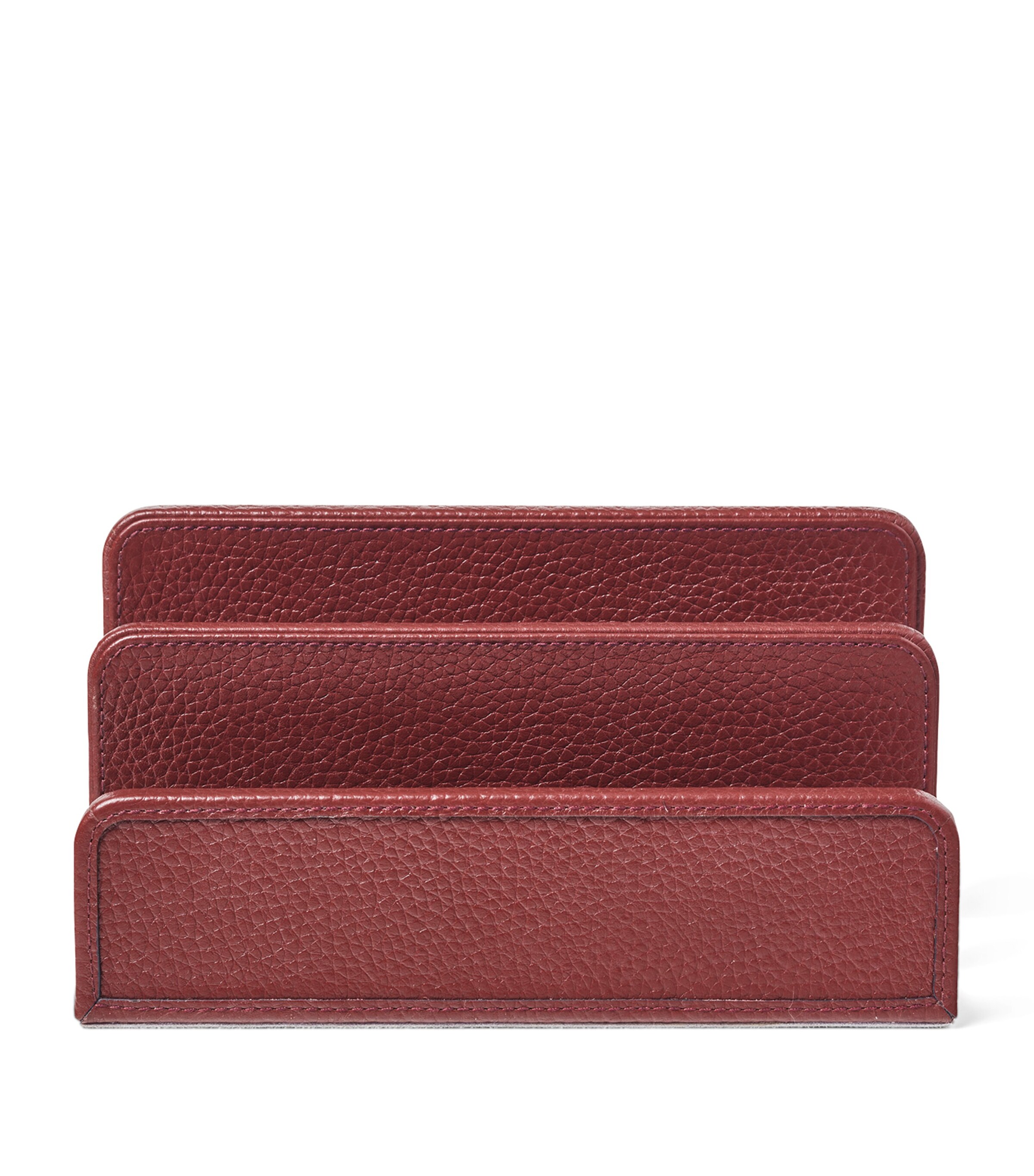 Leather Letter Rack MERLOT Image 2