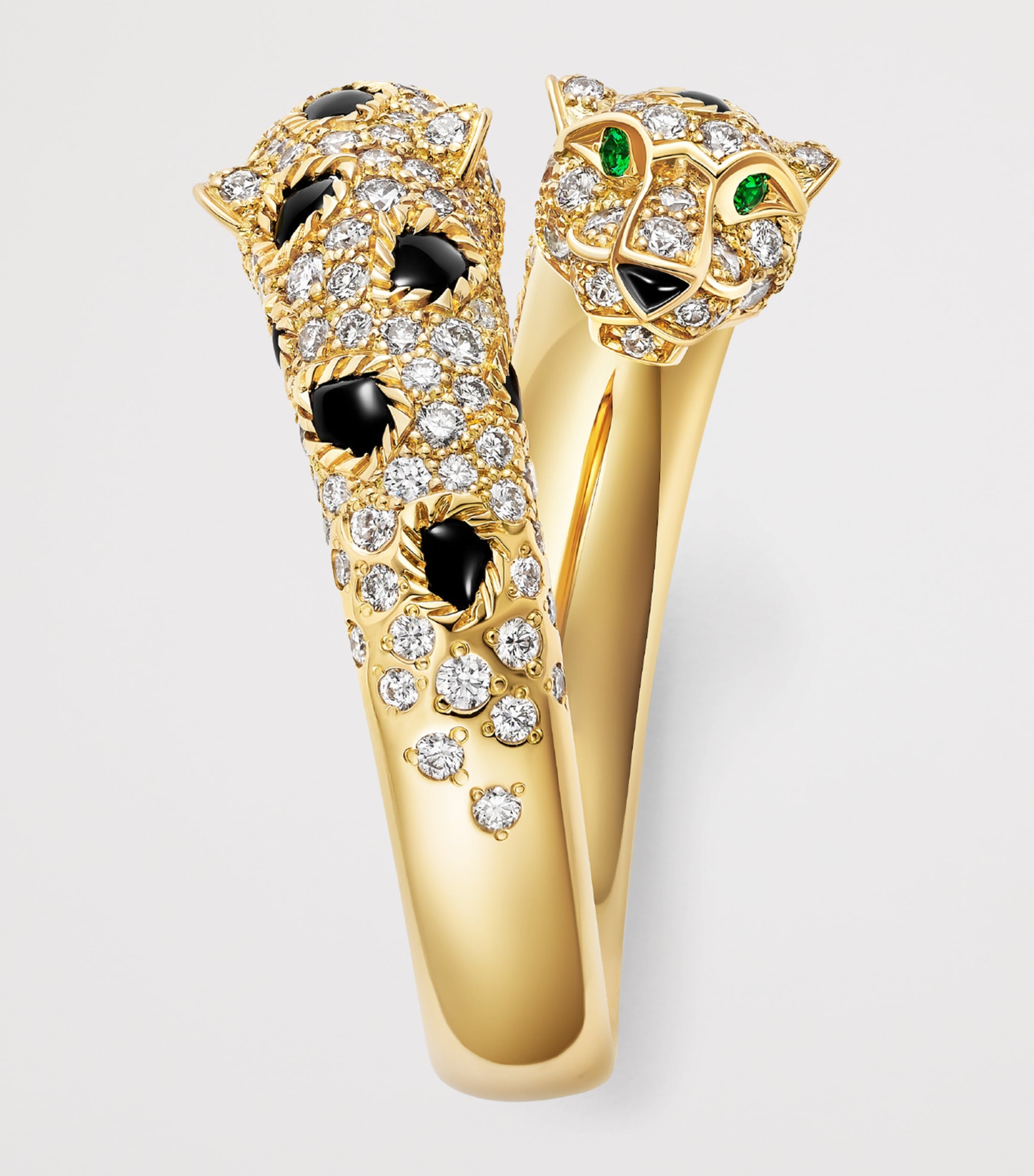 Yellow Gold, Diamond, Emerald and Onyx Panthère de Cartier Ring YELLOW GOLD Image 3