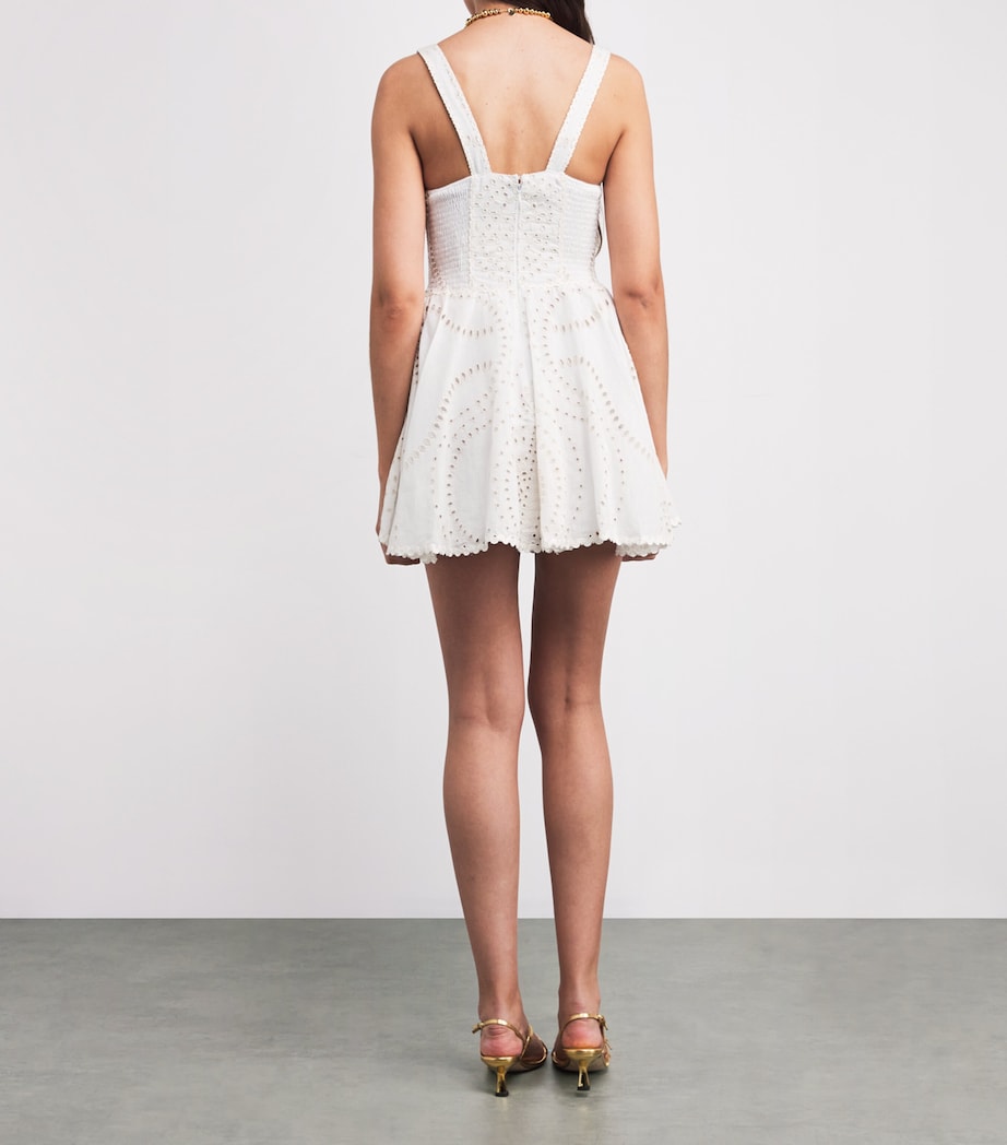 Charo Ruiz Ibiza Womens Broderie Anglaise Birdie Mini Dress Ivory Nel�m Image 3