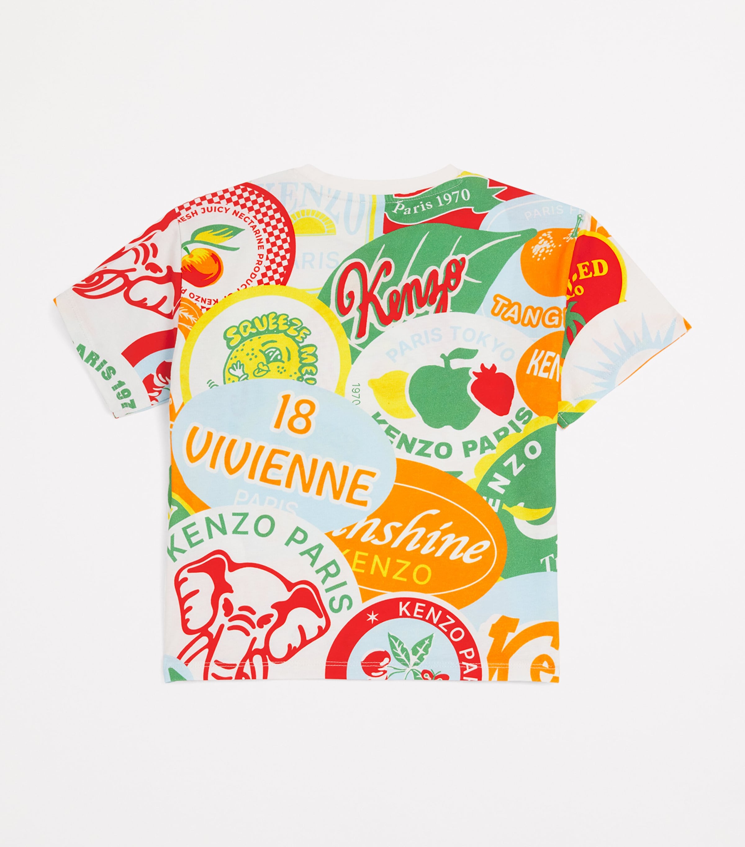 Kenzo Kids Cotton Logo T-Shirt (2-14 Years) Multicoloured Image 2