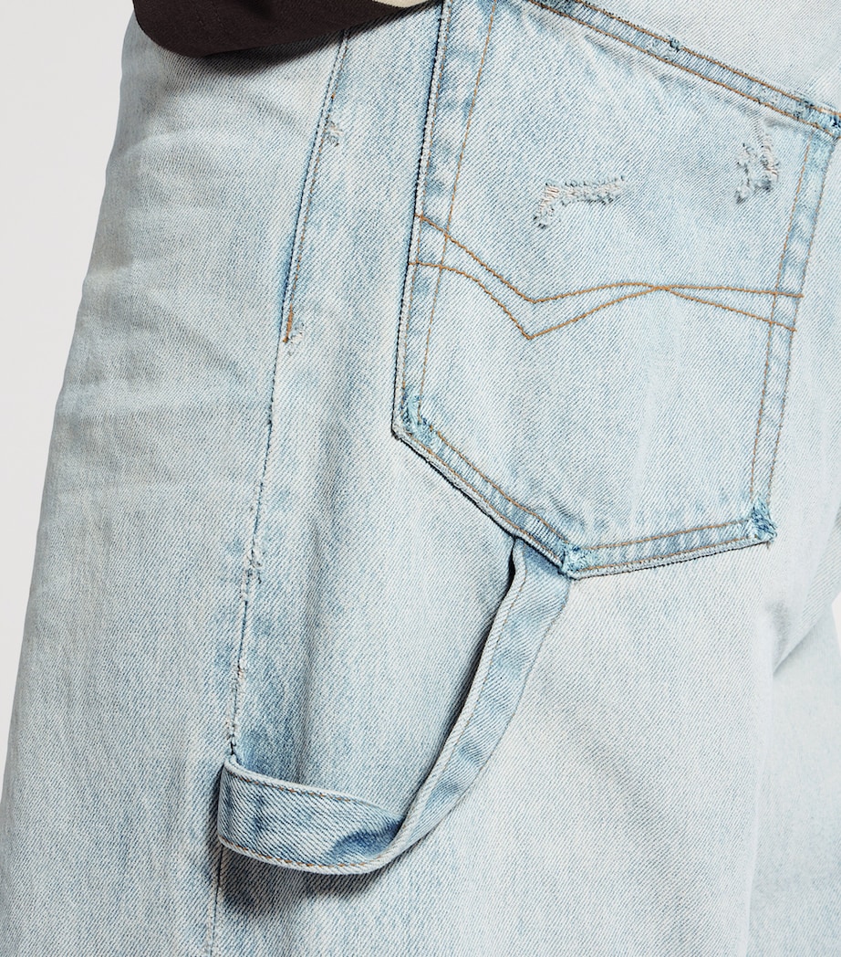 Balenciaga Mens Belted Wide-Leg Jeans Image 6