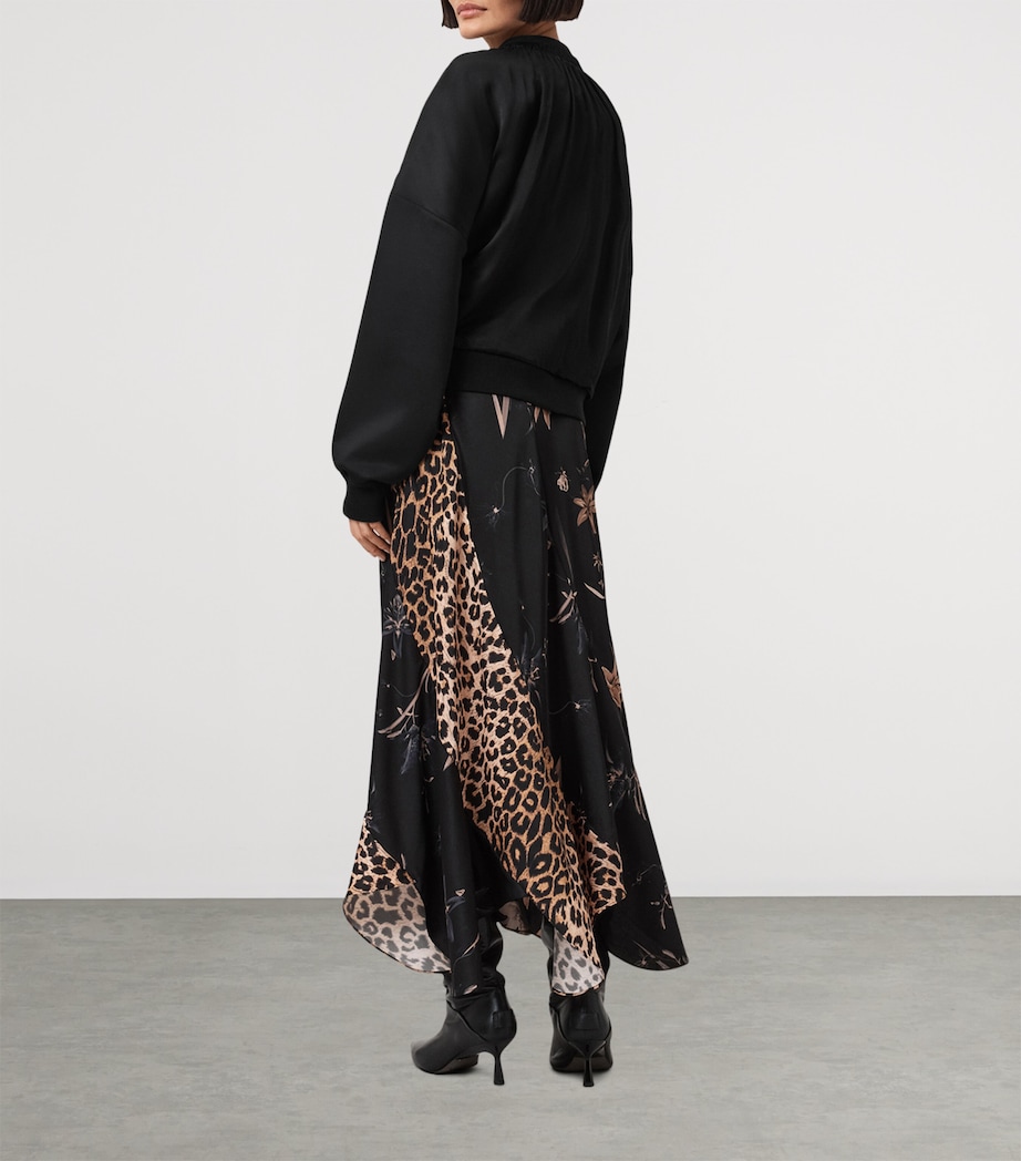 AllSaints Womens Arleen Midi Skirt Petra Black Image 6