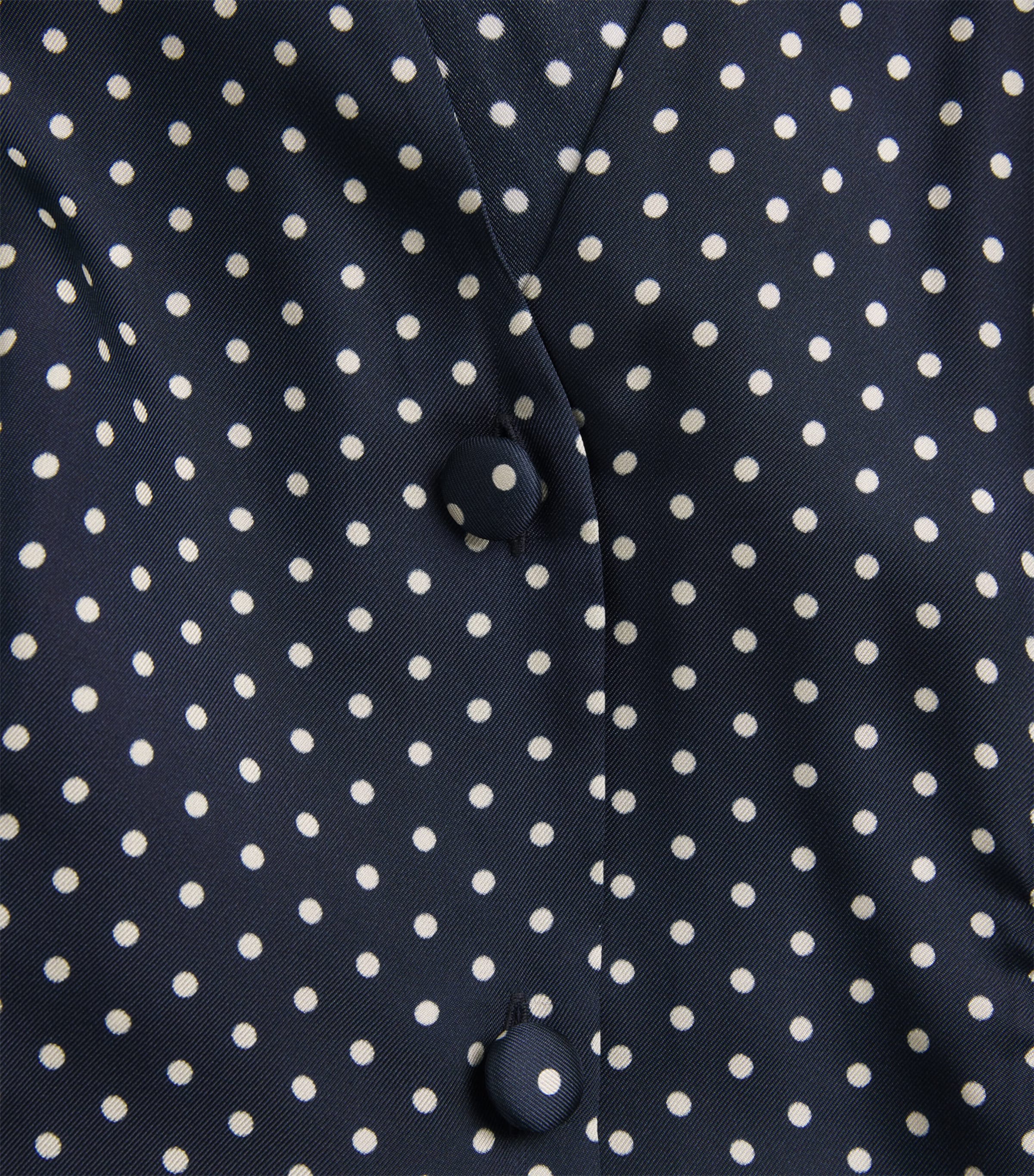 DÔEN Womens Silk-Blend Aubrey Mini Dress Hepburn Dot Image 6