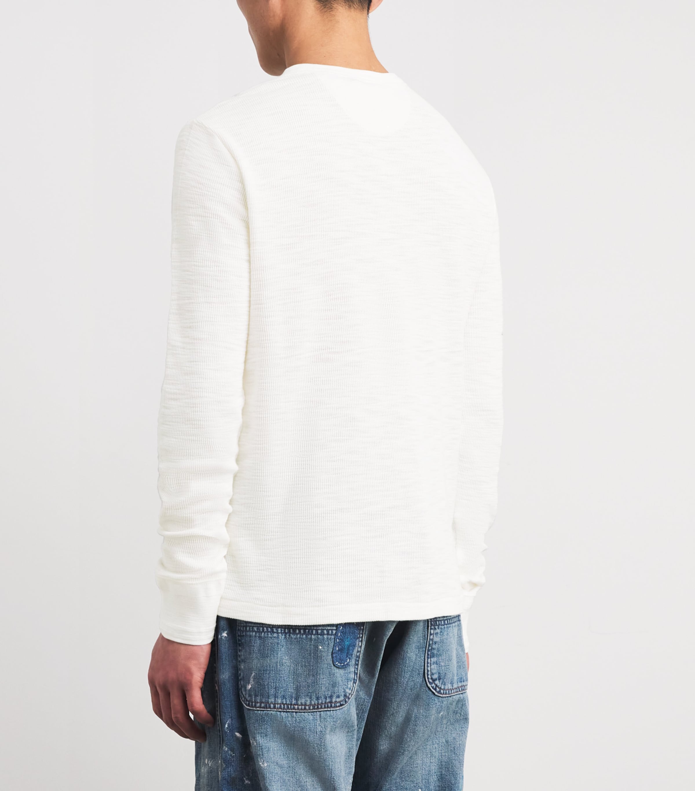 Polo Ralph Lauren Mens Long-Sleeve Henley T-Shirt White Image 4