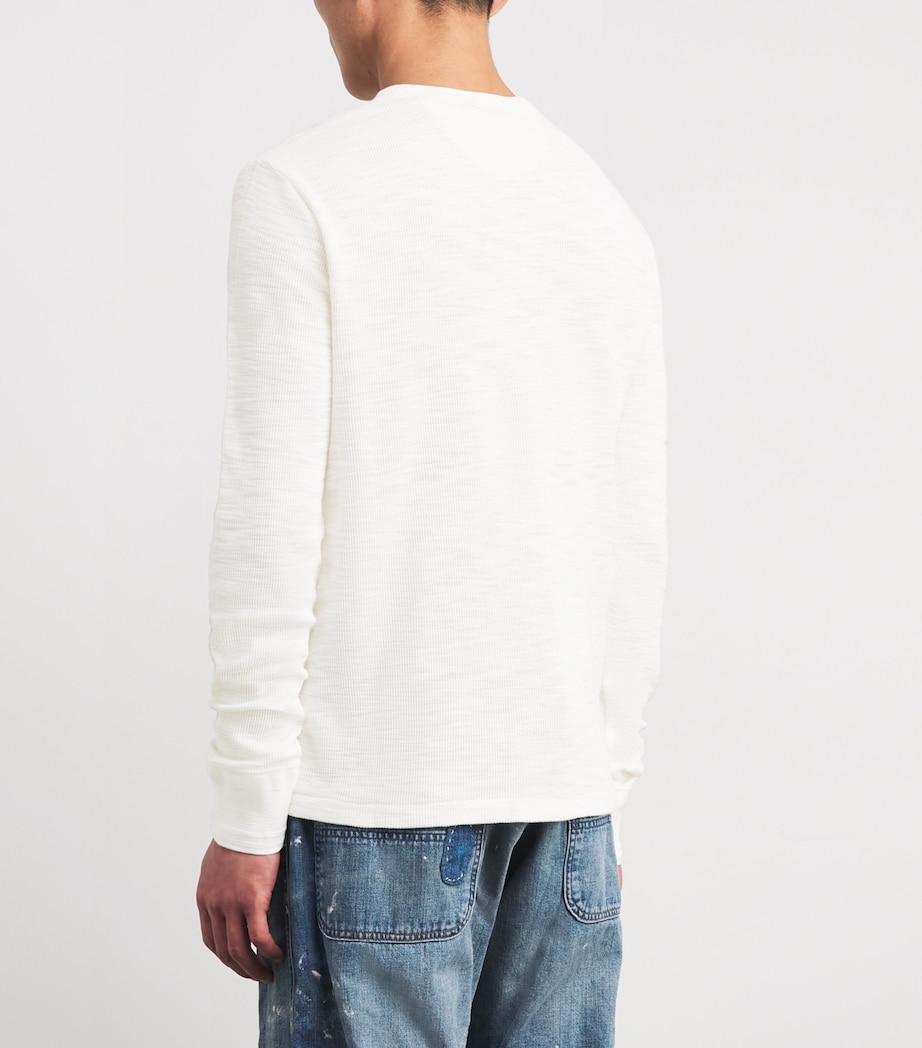 Polo Ralph Lauren Mens Long-Sleeve Henley T-Shirt White Image 4