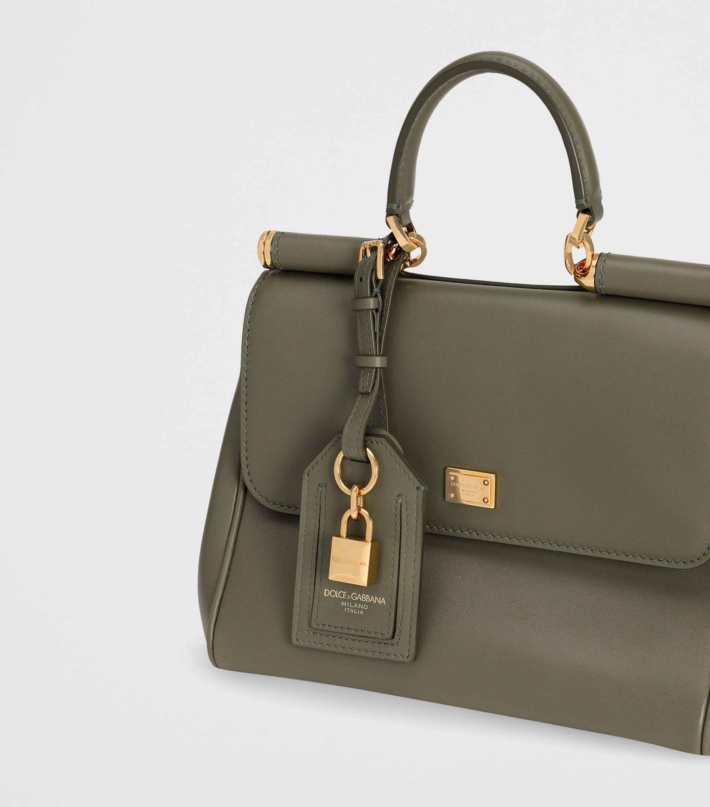 Leather My Sicily Top-Handle Bag 80560-DARK GREE Image 8