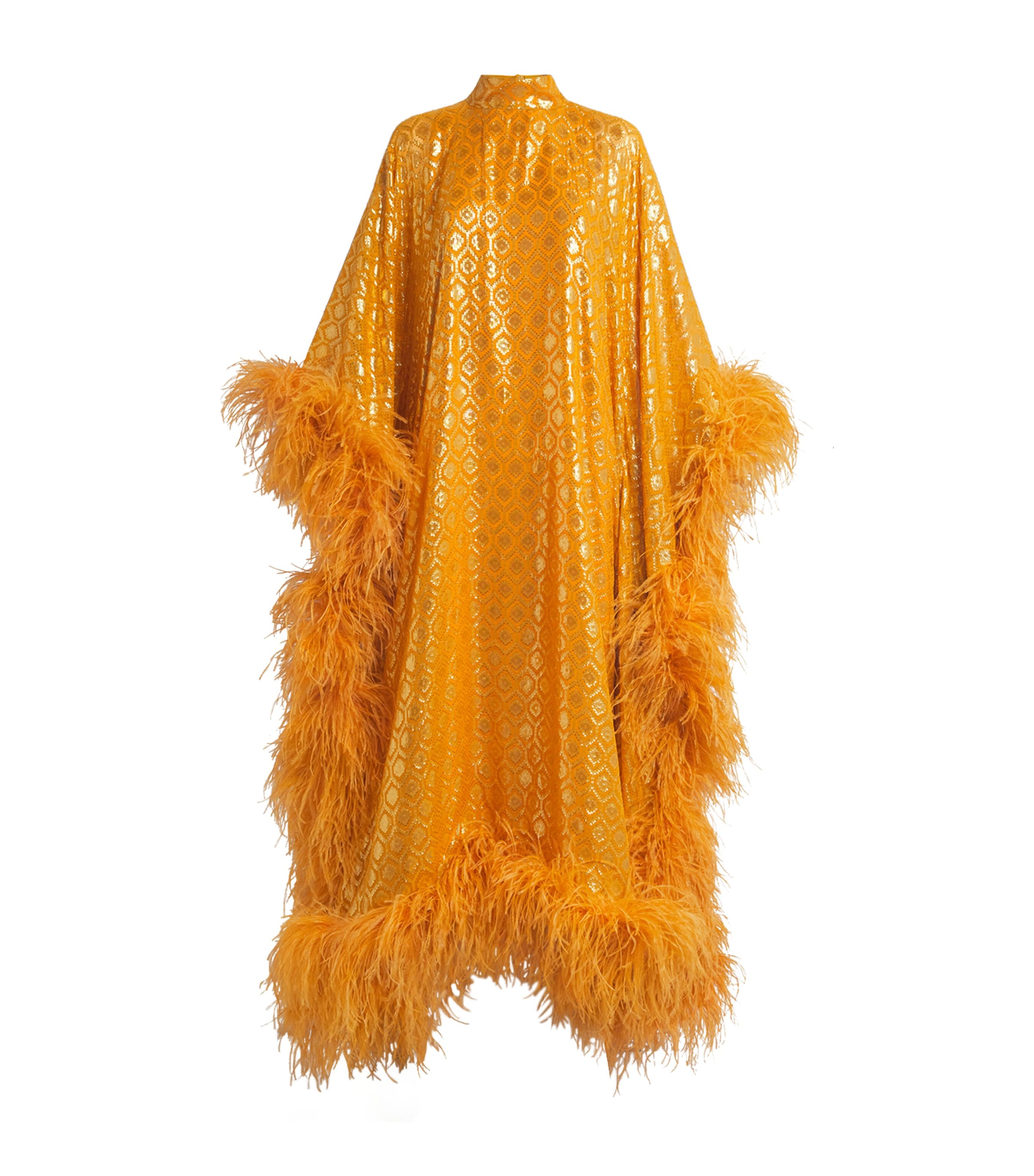 Taller Marmo Womens Sequin Casta Diva Opulence Gown Marigold Image 1