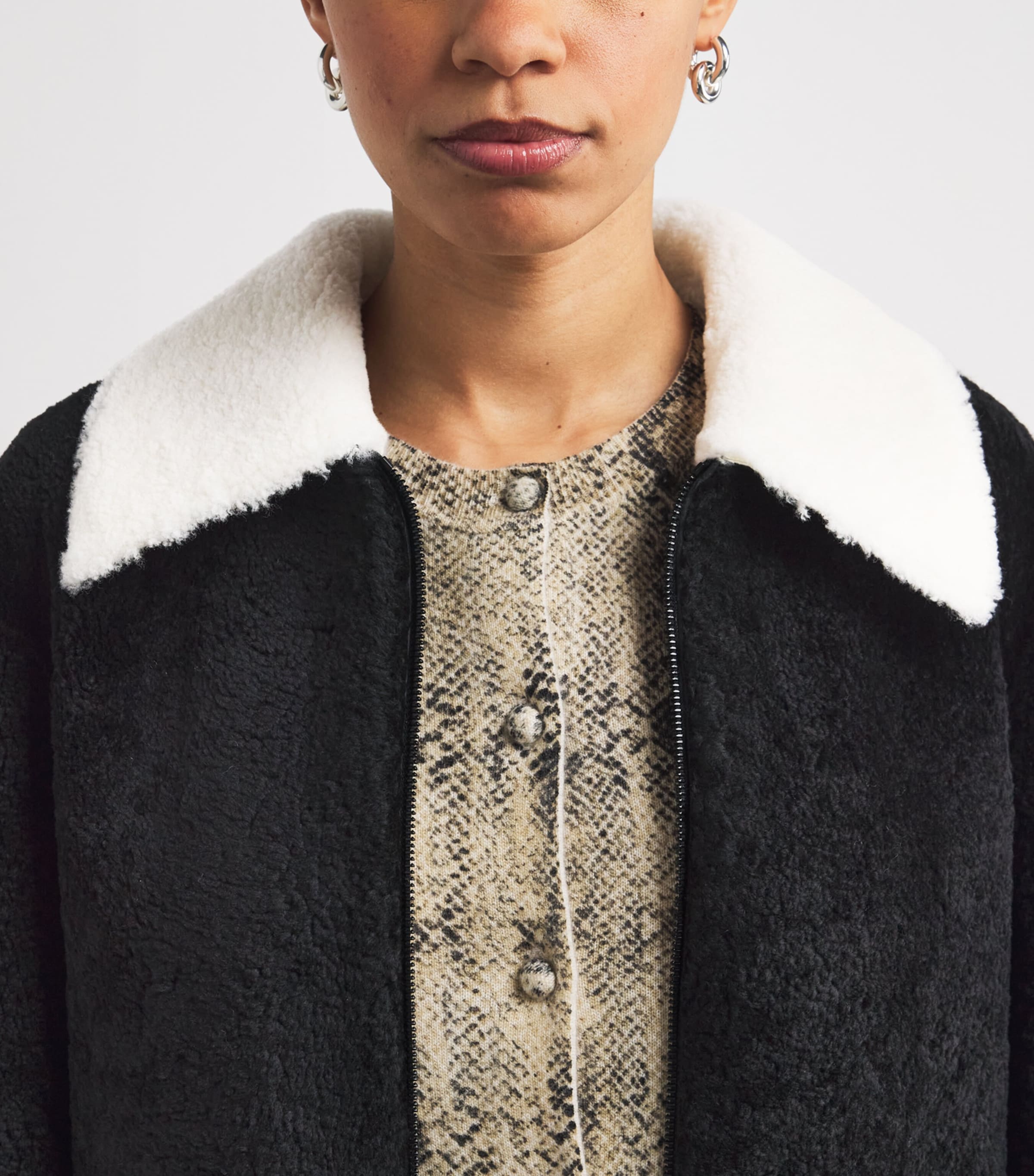 Lamb Shearling Jacket BLACK Image 6