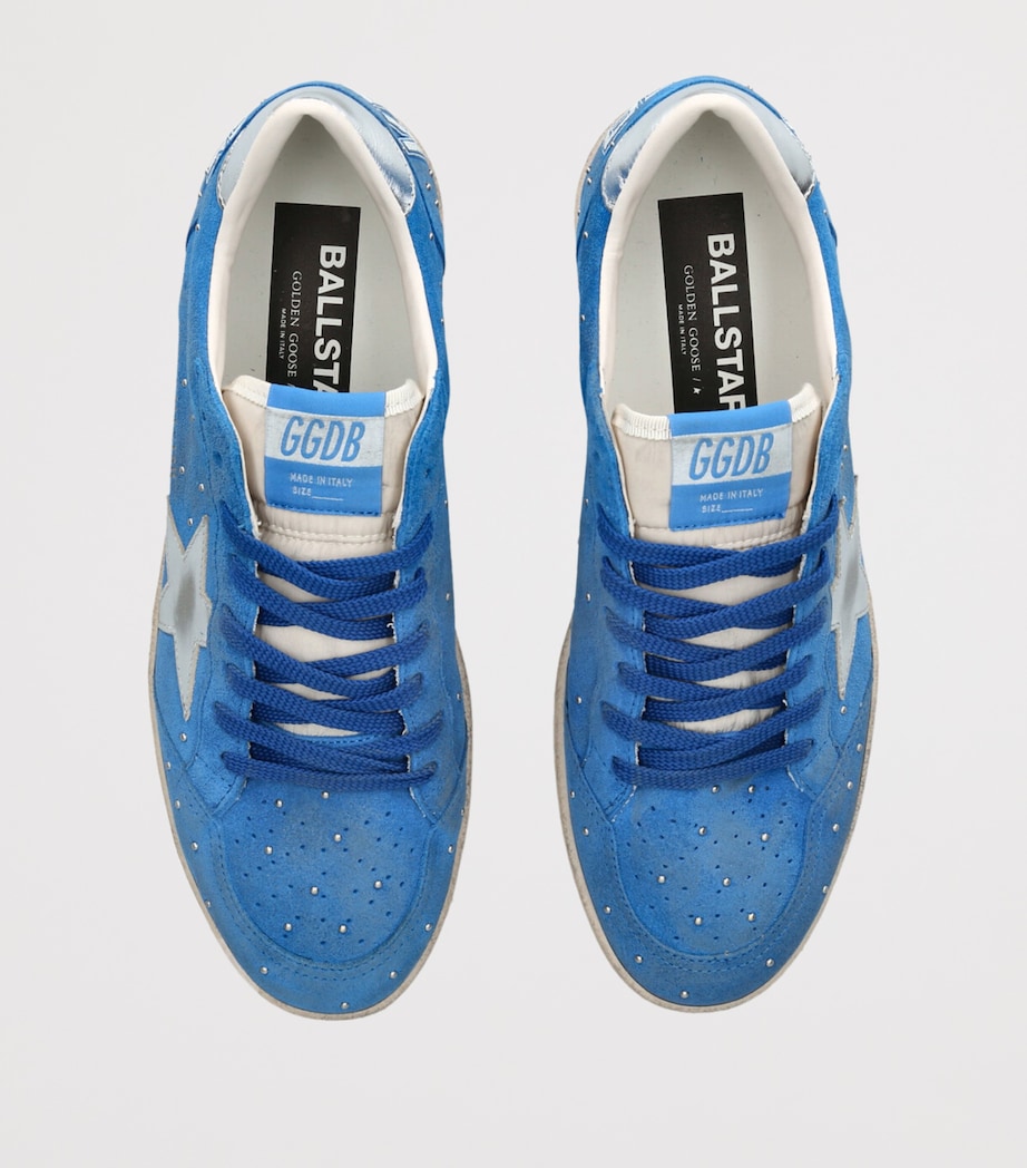 Golden Goose Suede Studded Ball Star Sneakers Blue Image 4