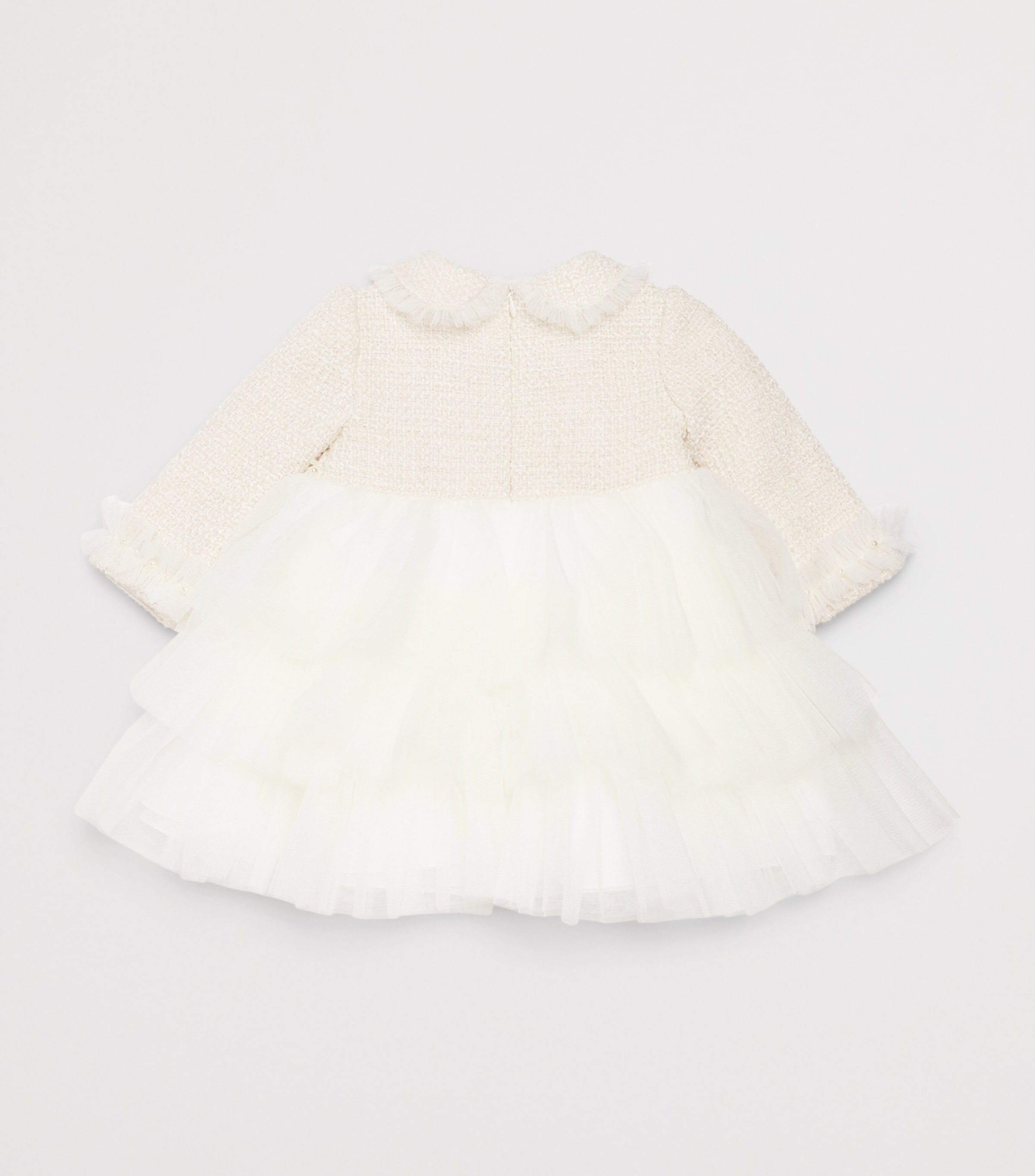 Tweed and Tulle Panna Dress (1-24 Months) PANNA Image 2
