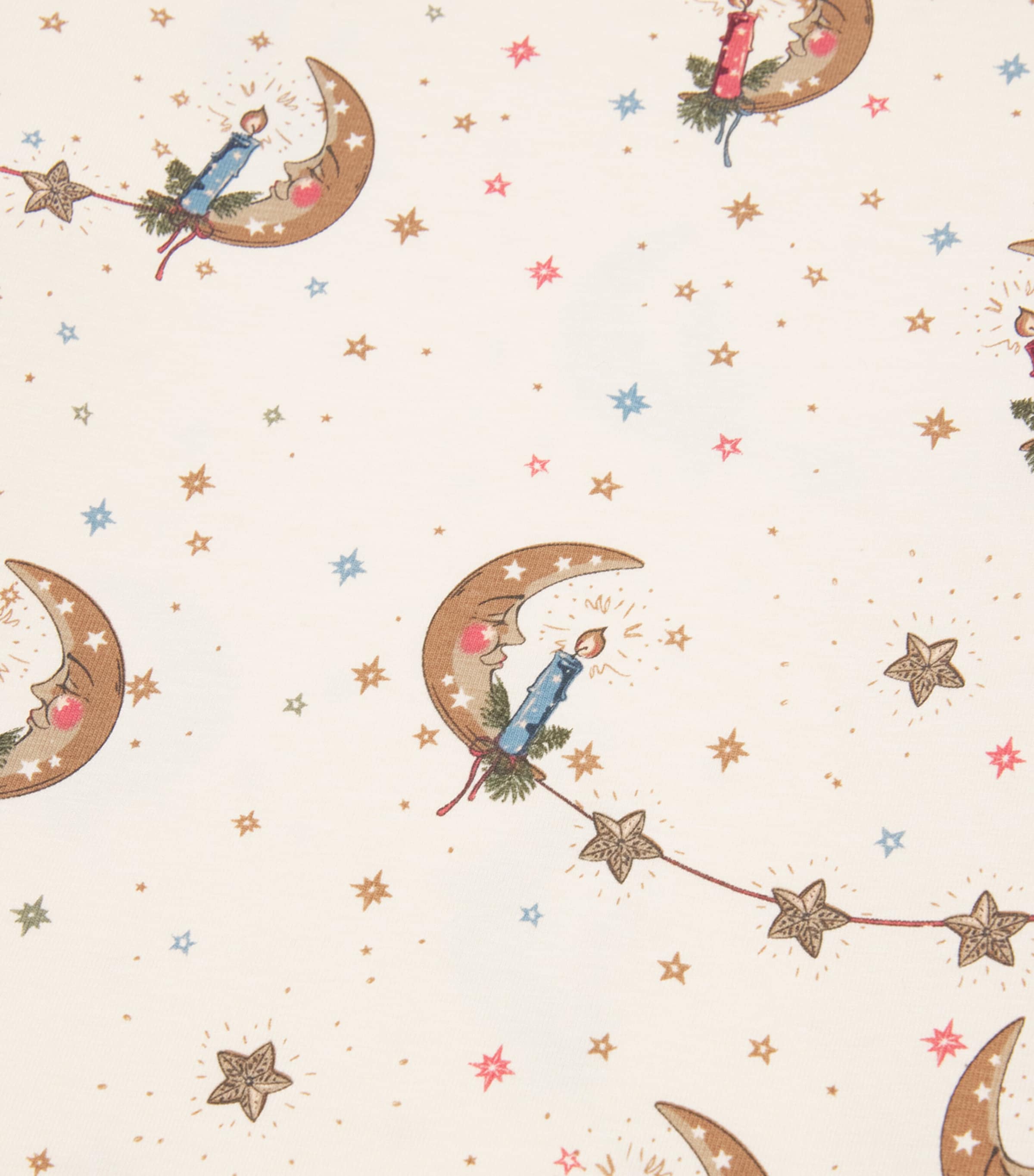 Cotton-Blend Basic Christmas Pyjama Set (0-6 Months) P20033 LUNA Image 3