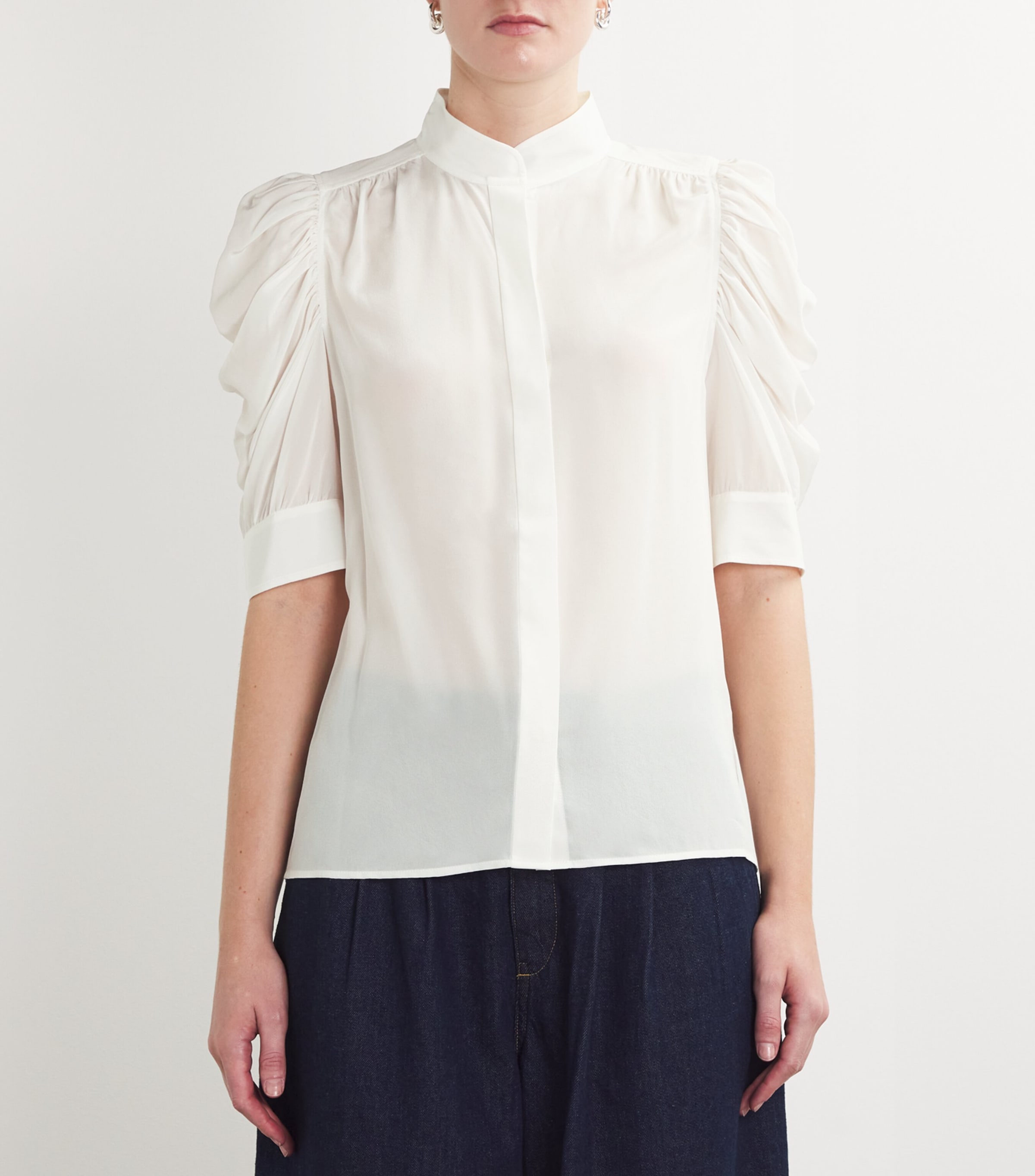 Silk Gillian Blouse OFF WHITE Image 3