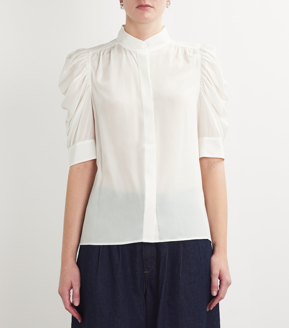 Silk Gillian Blouse OFF WHITE Image 3