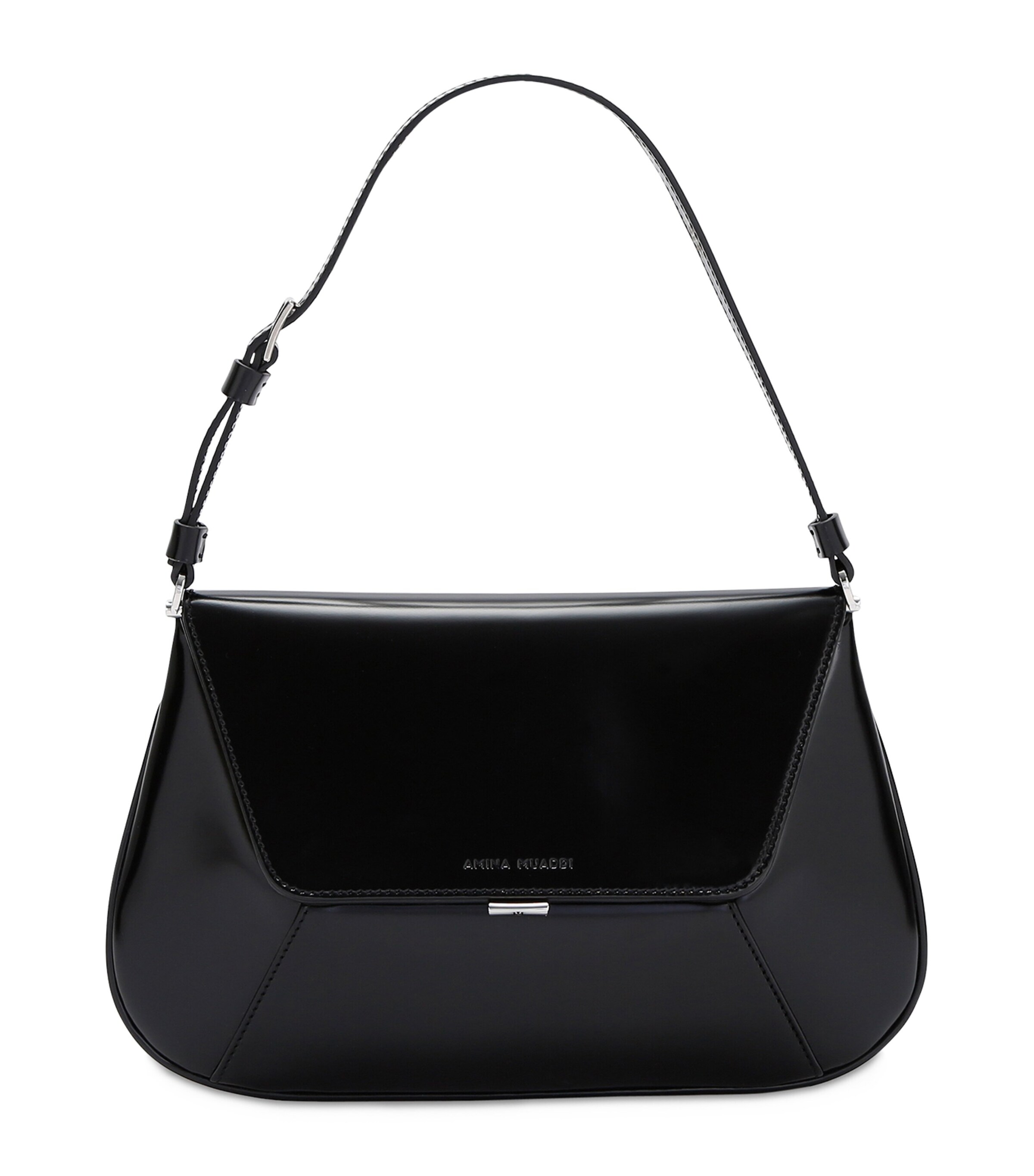 Amina Muaddi Ami Shoulder Bag Black Image 1