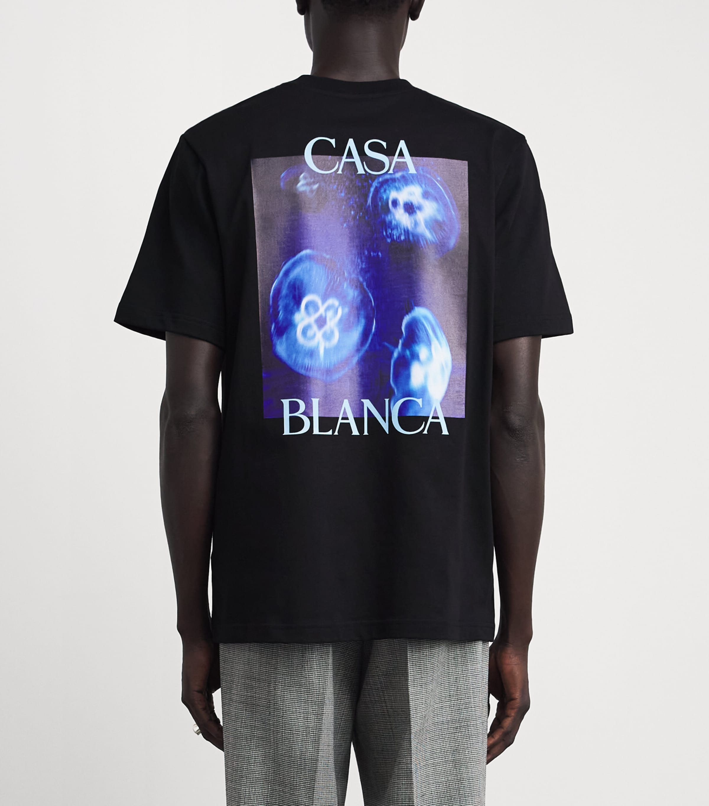 Casablanca Mens Organic Cotton Meduse Sportive T-Shirt Black/meduse Sportiv Image 5