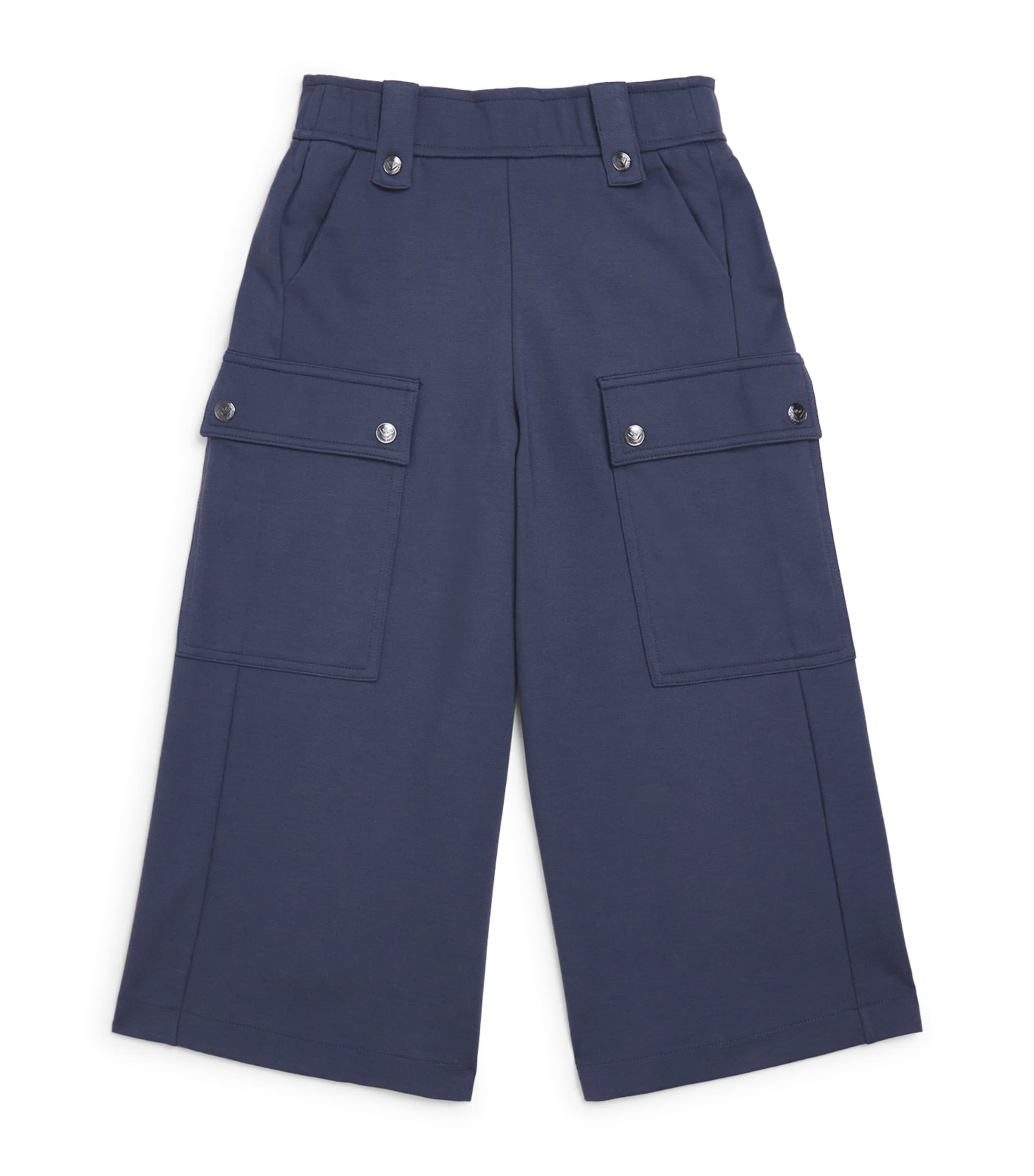 Emporio Armani Kids Jersey Cargo Trousers (4-14 Years) Odyssey Gray Image 1