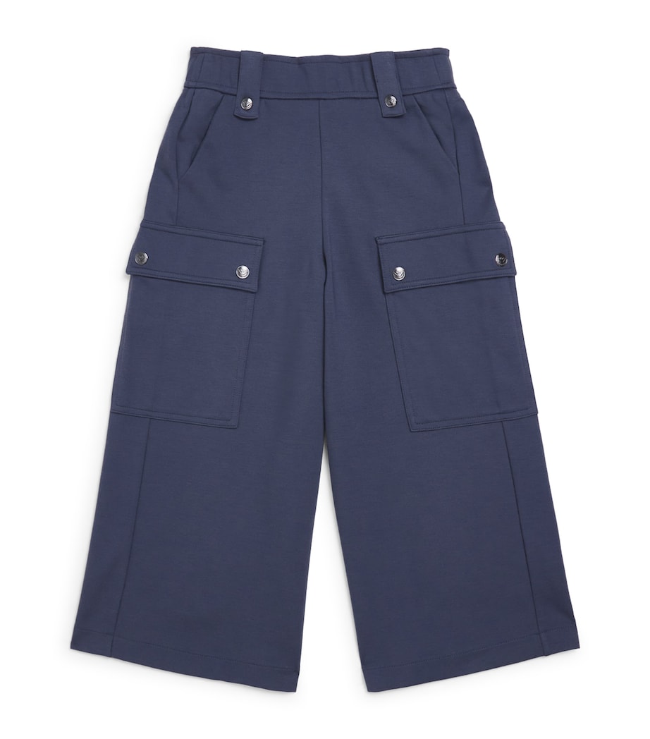 Emporio Armani Kids Jersey Cargo Trousers (4-14 Years) Odyssey Gray Image 1