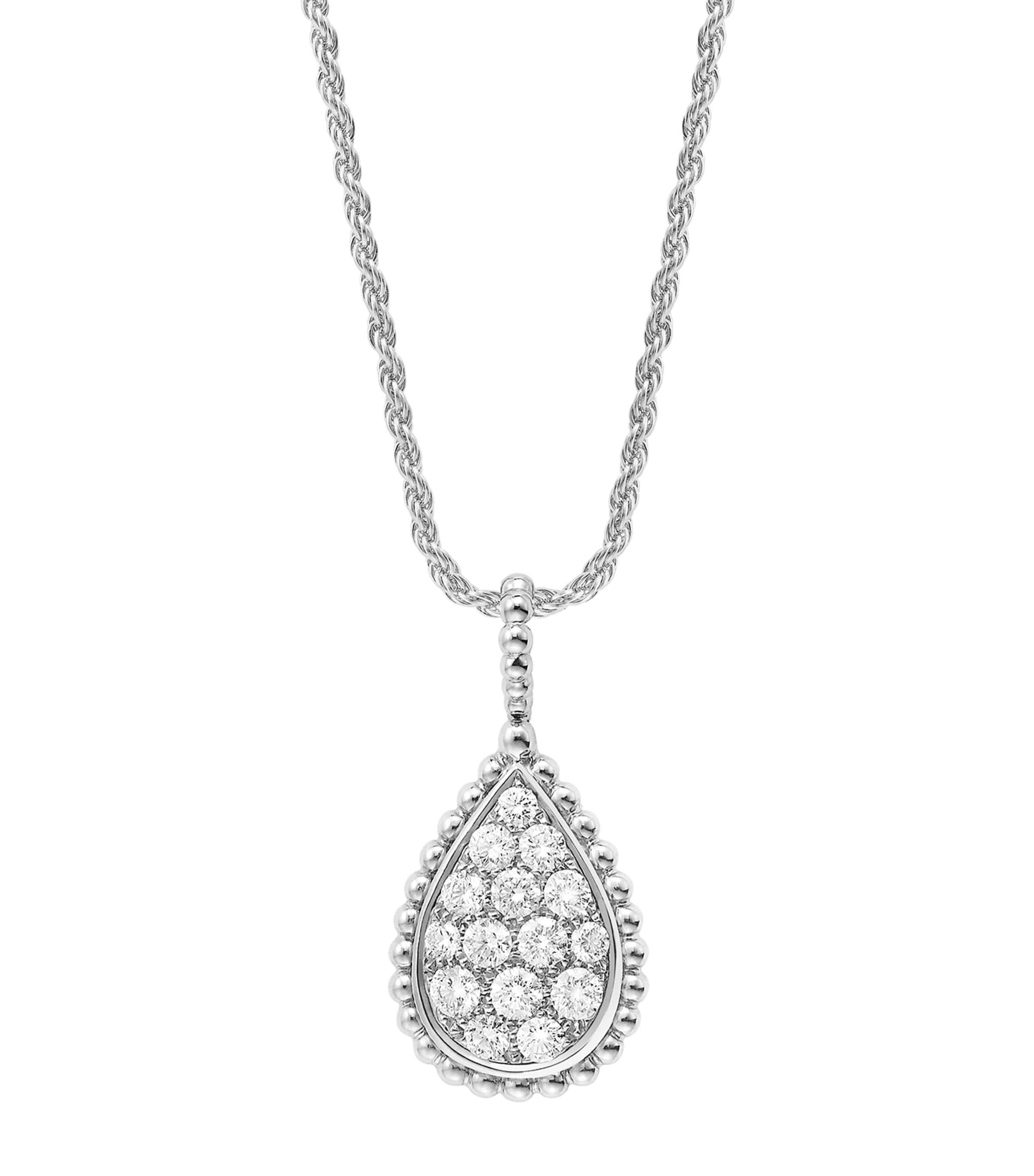 Medium White Gold and Diamond Serpent Bohème Motif Pendant WHITE GOLD Image 3