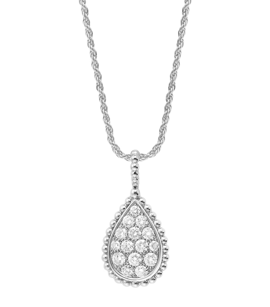 Medium White Gold and Diamond Serpent Bohème Motif Pendant WHITE GOLD Image 3