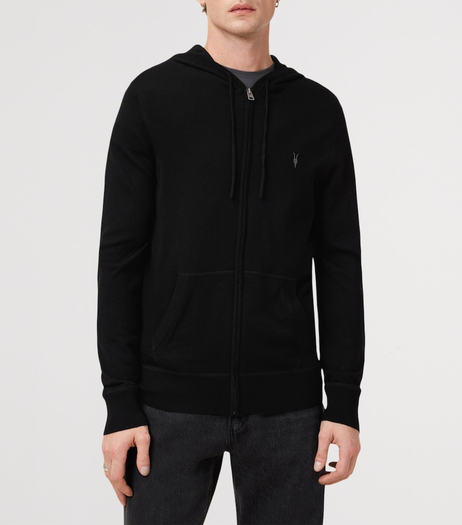 Merino Wool Mode Hoodie BLACK Image 4